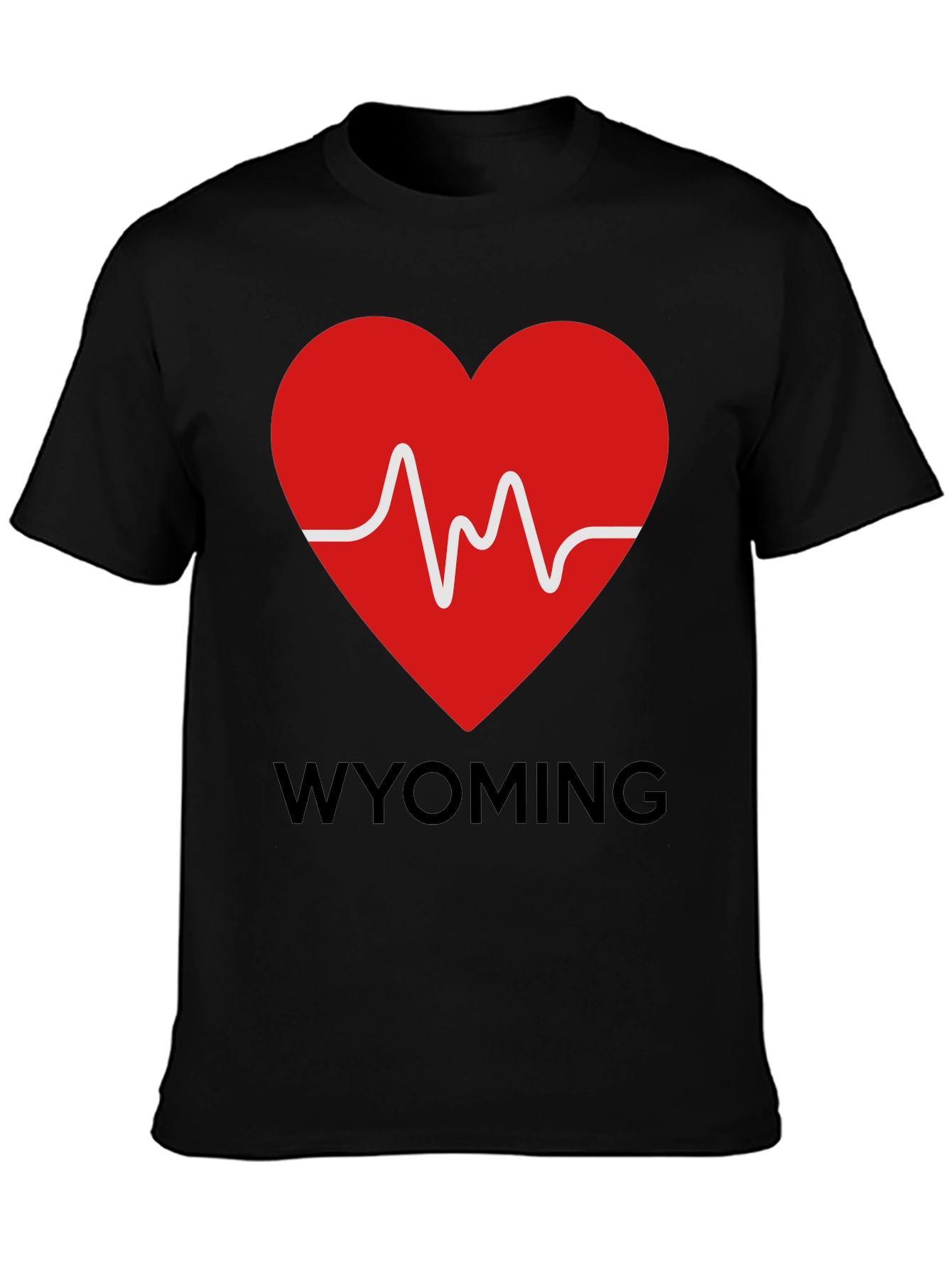 Wyoming Heartbeat Graphic T-Shirt - State Pride Tee