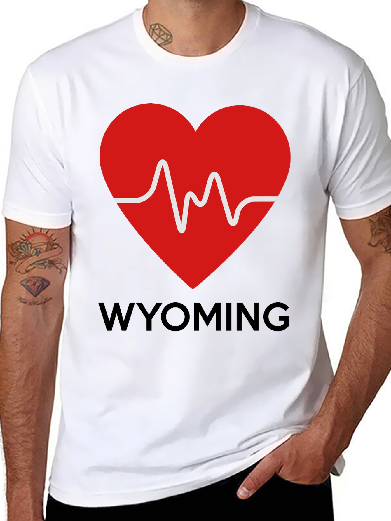 Wyoming Heartbeat Graphic T-Shirt - State Pride Tee