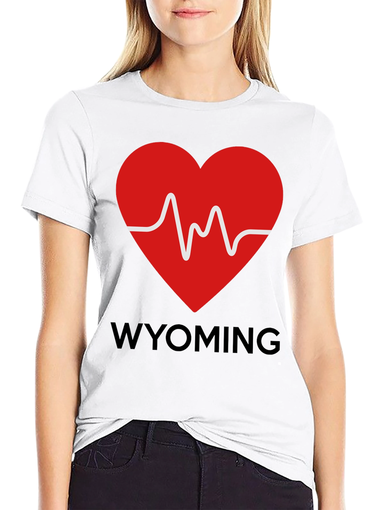 Wyoming Heartbeat Graphic T-Shirt - State Pride Tee