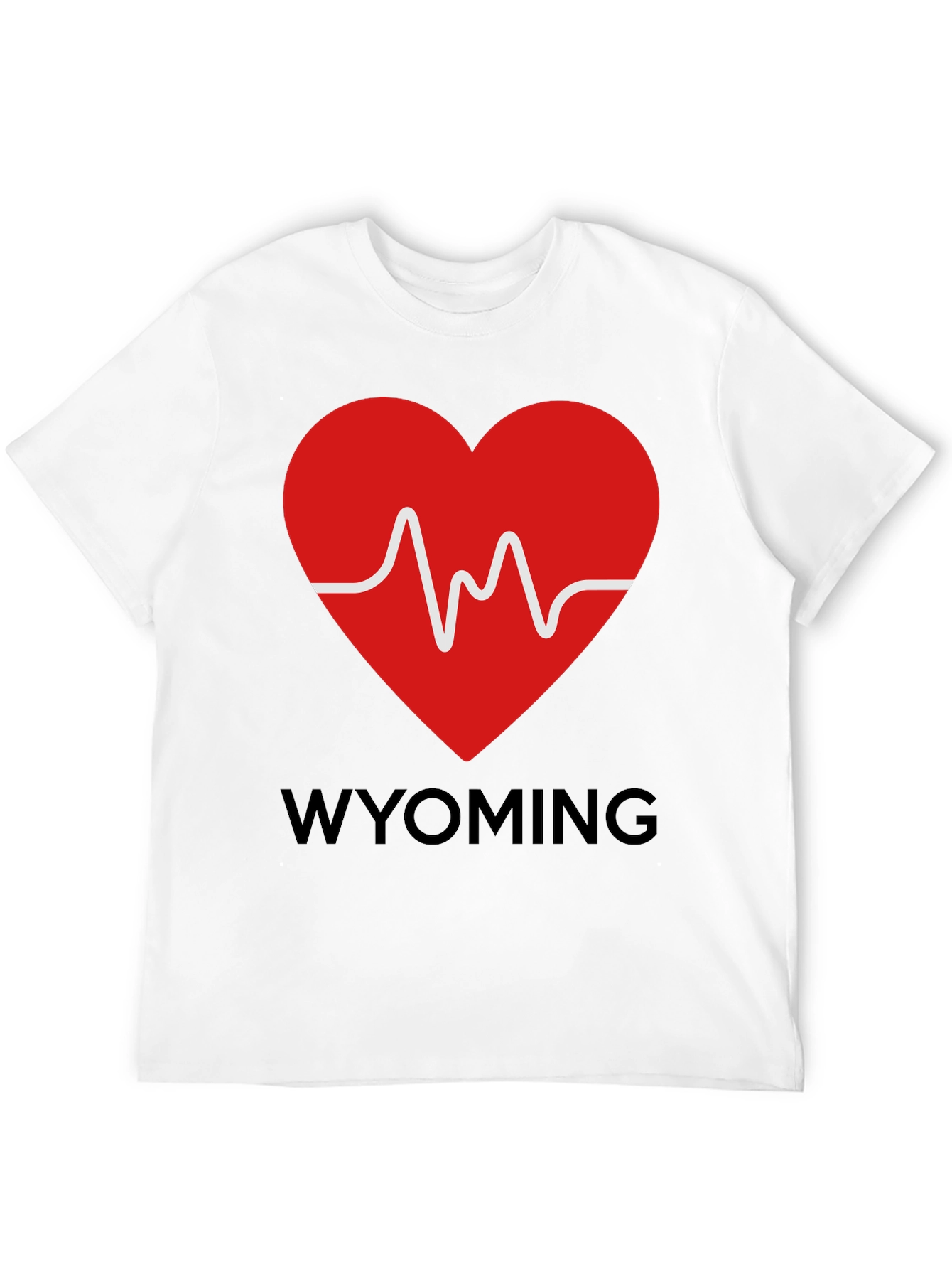 Wyoming Heartbeat Graphic T-Shirt - State Pride Tee