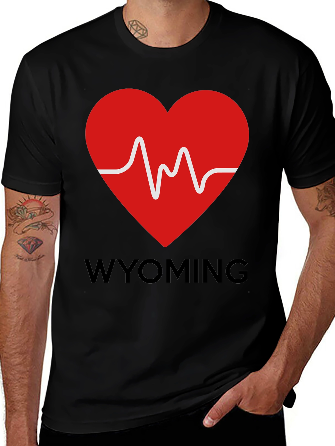 Wyoming Heartbeat Graphic T-Shirt - State Pride Tee
