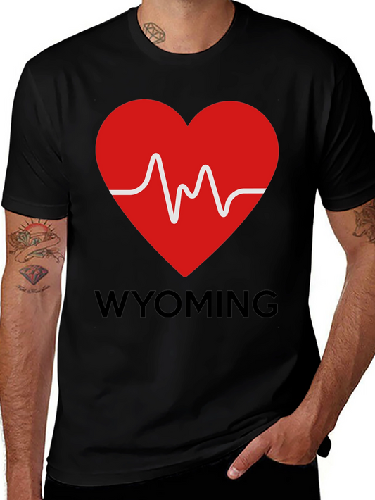 Wyoming Heartbeat Graphic T-Shirt - State Pride Tee