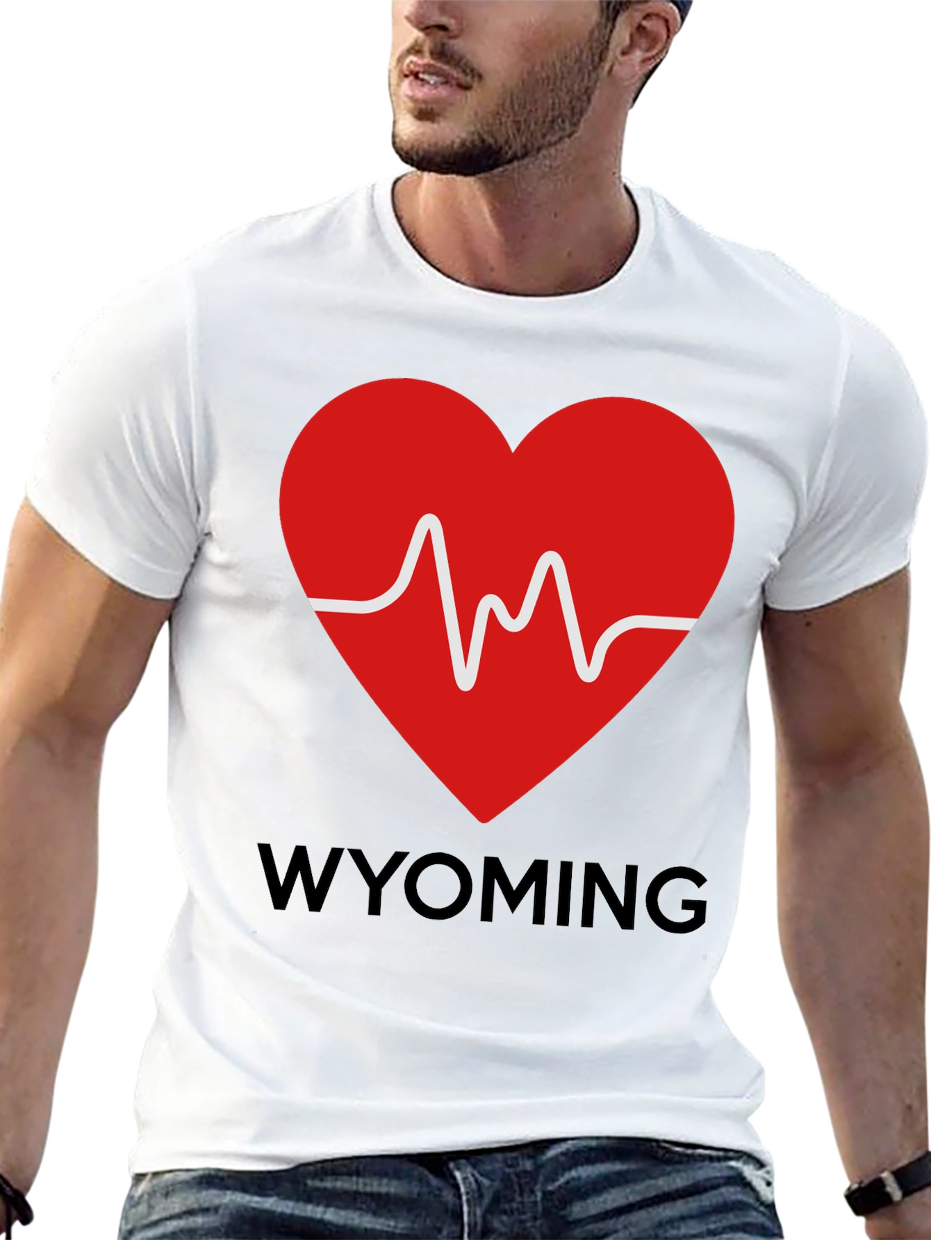Wyoming Heartbeat Graphic T-Shirt - State Pride Tee