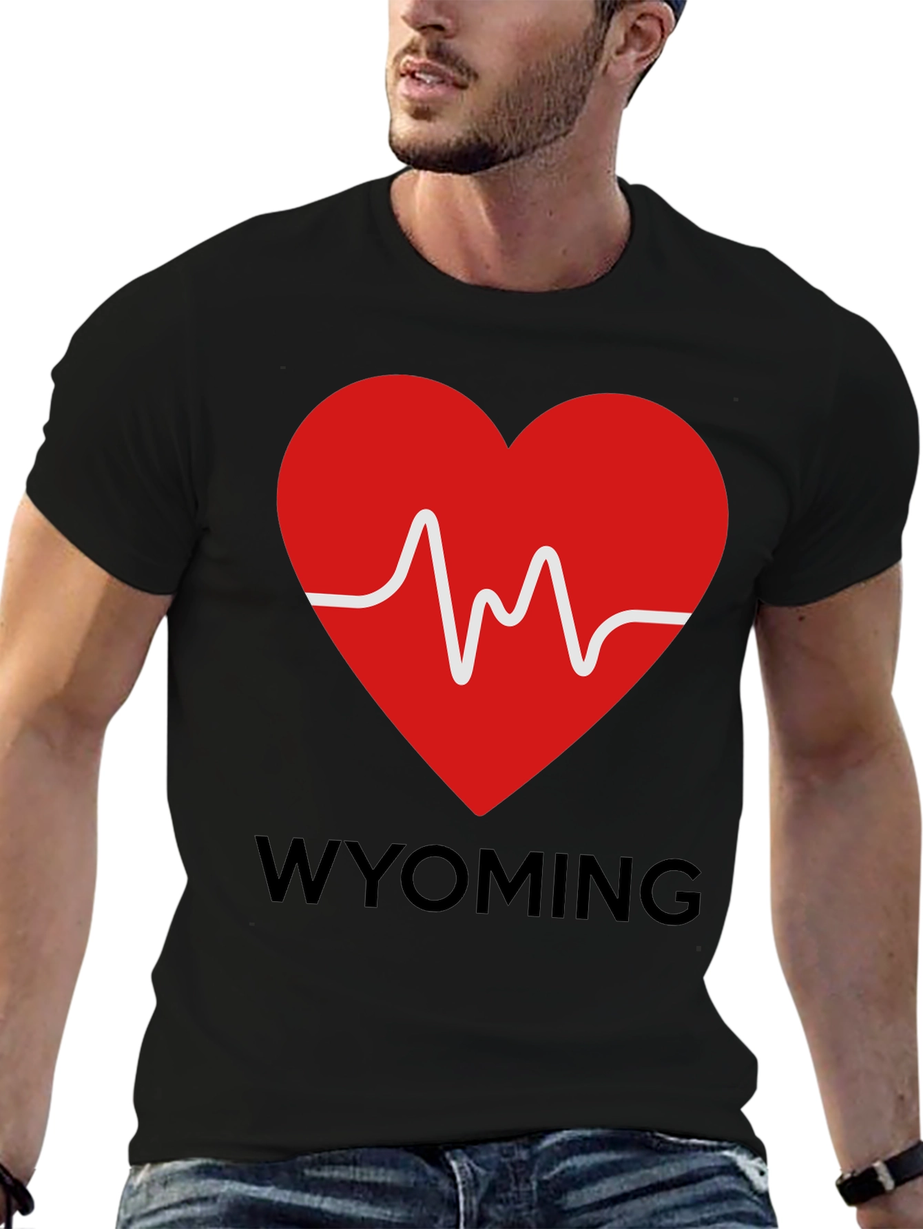Wyoming Heartbeat Graphic T-Shirt - State Pride Tee