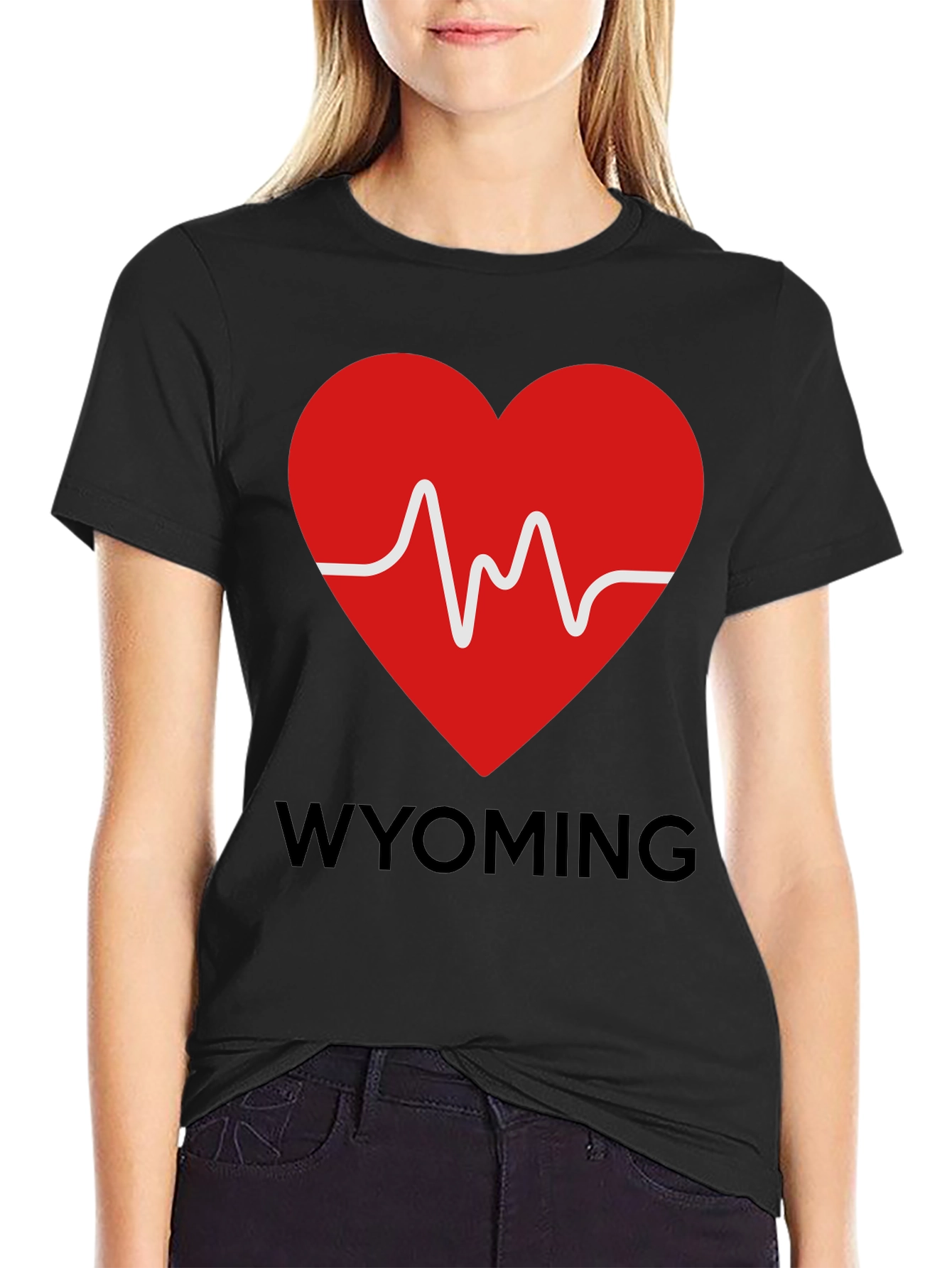 Wyoming Heartbeat Graphic T-Shirt - State Pride Tee