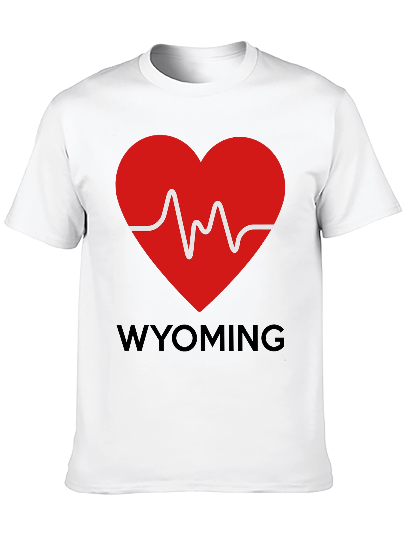 Wyoming Heartbeat Graphic T-Shirt - State Pride Tee