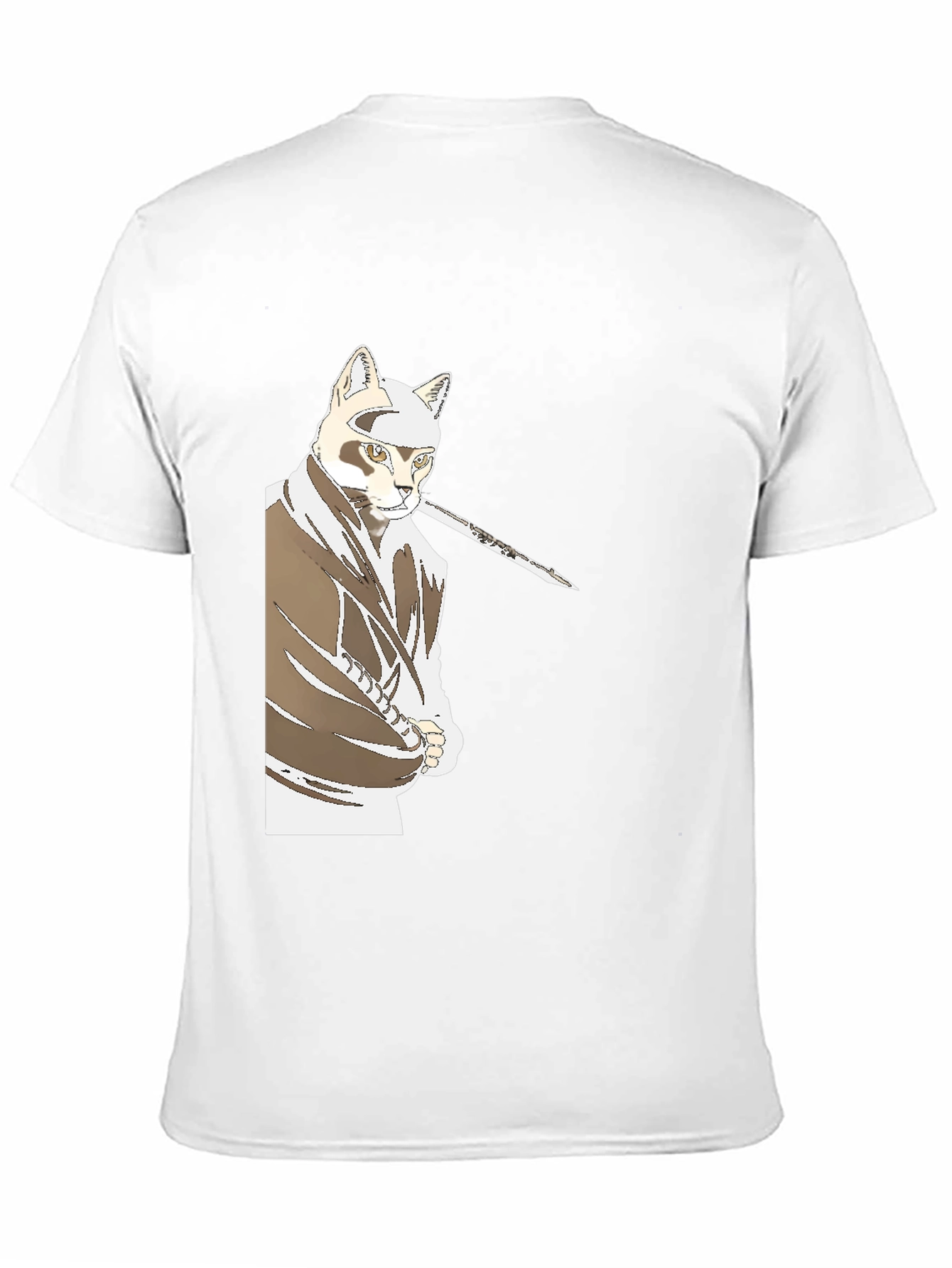 Samurai Cat T-Shirt - Black Graphic Tee