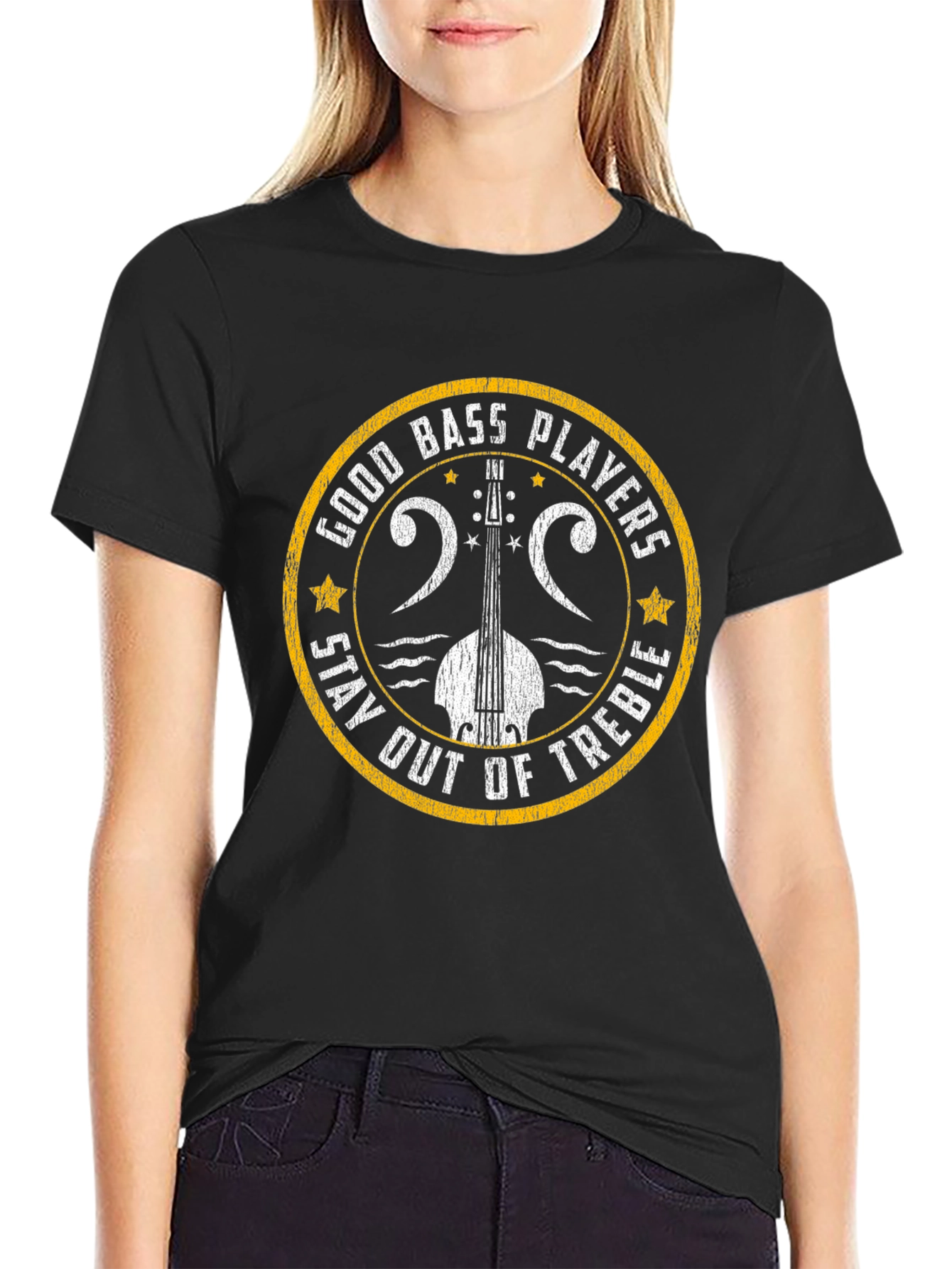 Bass Player Graphic T-Shirt - Stay Out of Treble!