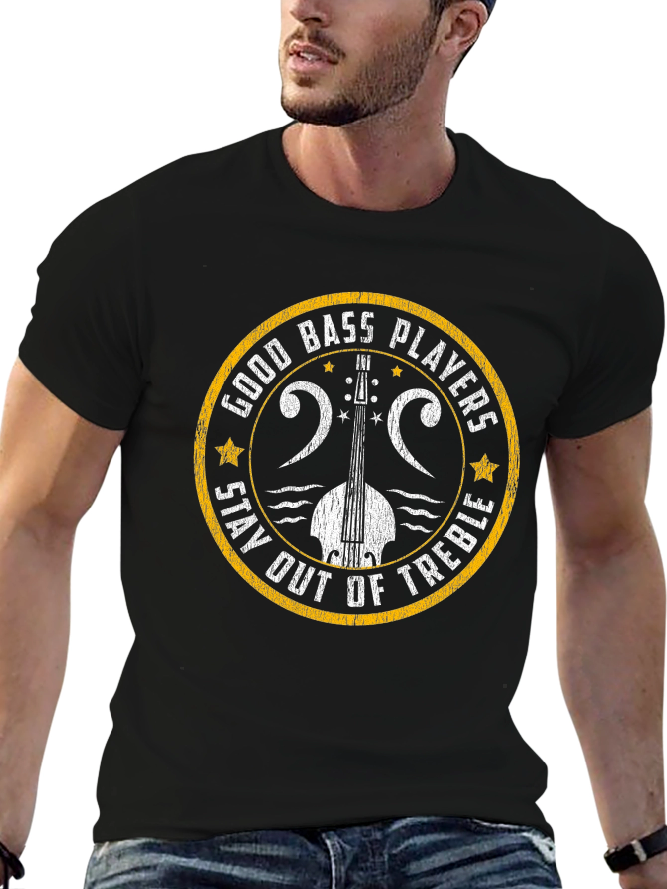 Bass Player Graphic T-Shirt - Stay Out of Treble!