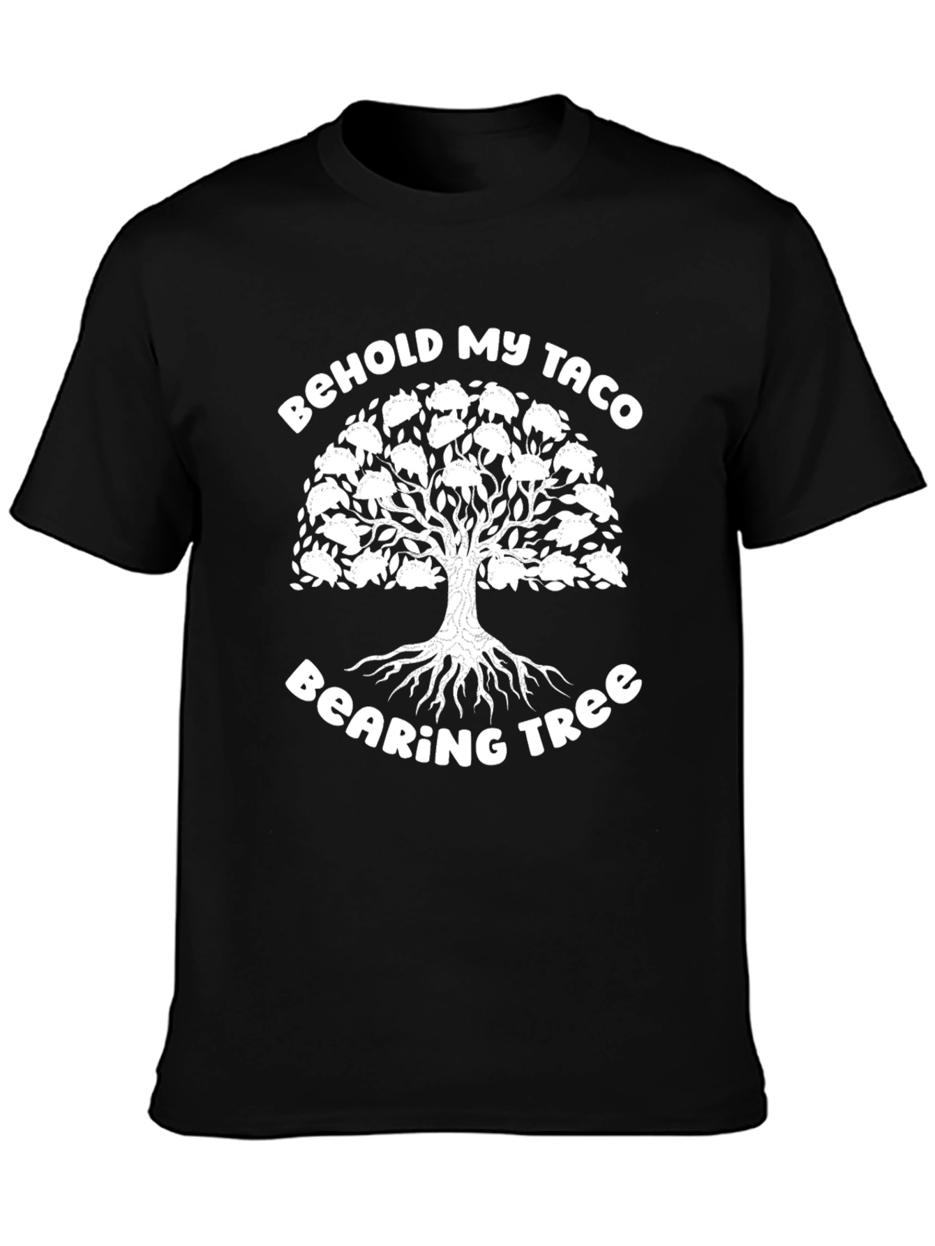 Taco Bearing Tree Black T-Shirt - Funny Foodie Tee
