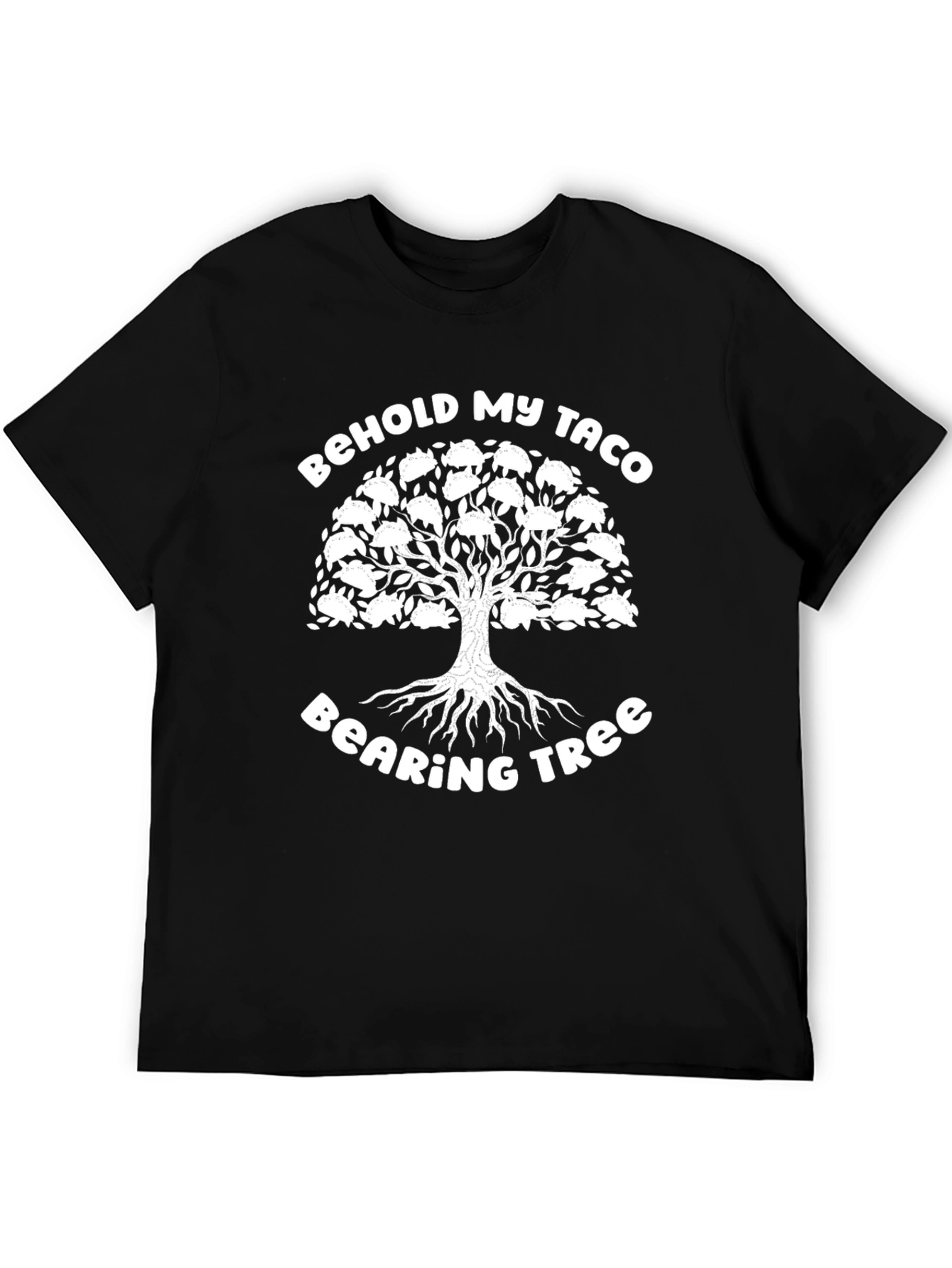 Taco Bearing Tree Black T-Shirt - Funny Foodie Tee