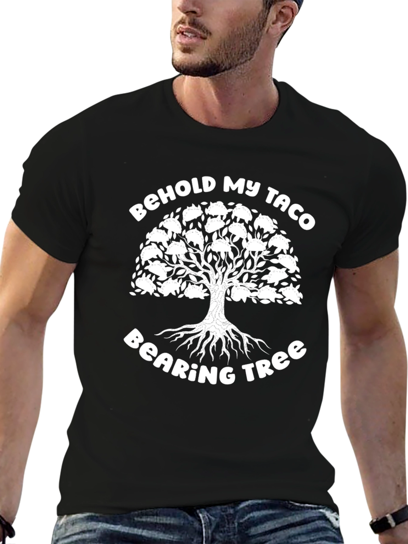 Taco Bearing Tree Black T-Shirt - Funny Foodie Tee