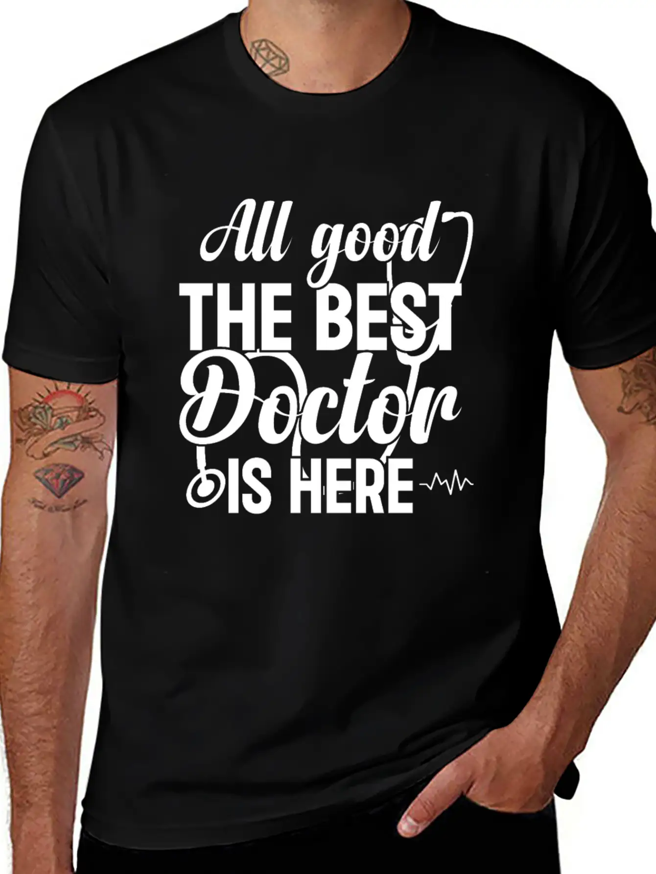 All Good The Best Doctor Is Here - Emergency Docto Lightweight Cotton T-Shirt – Daily Comfort Graphic Shirt