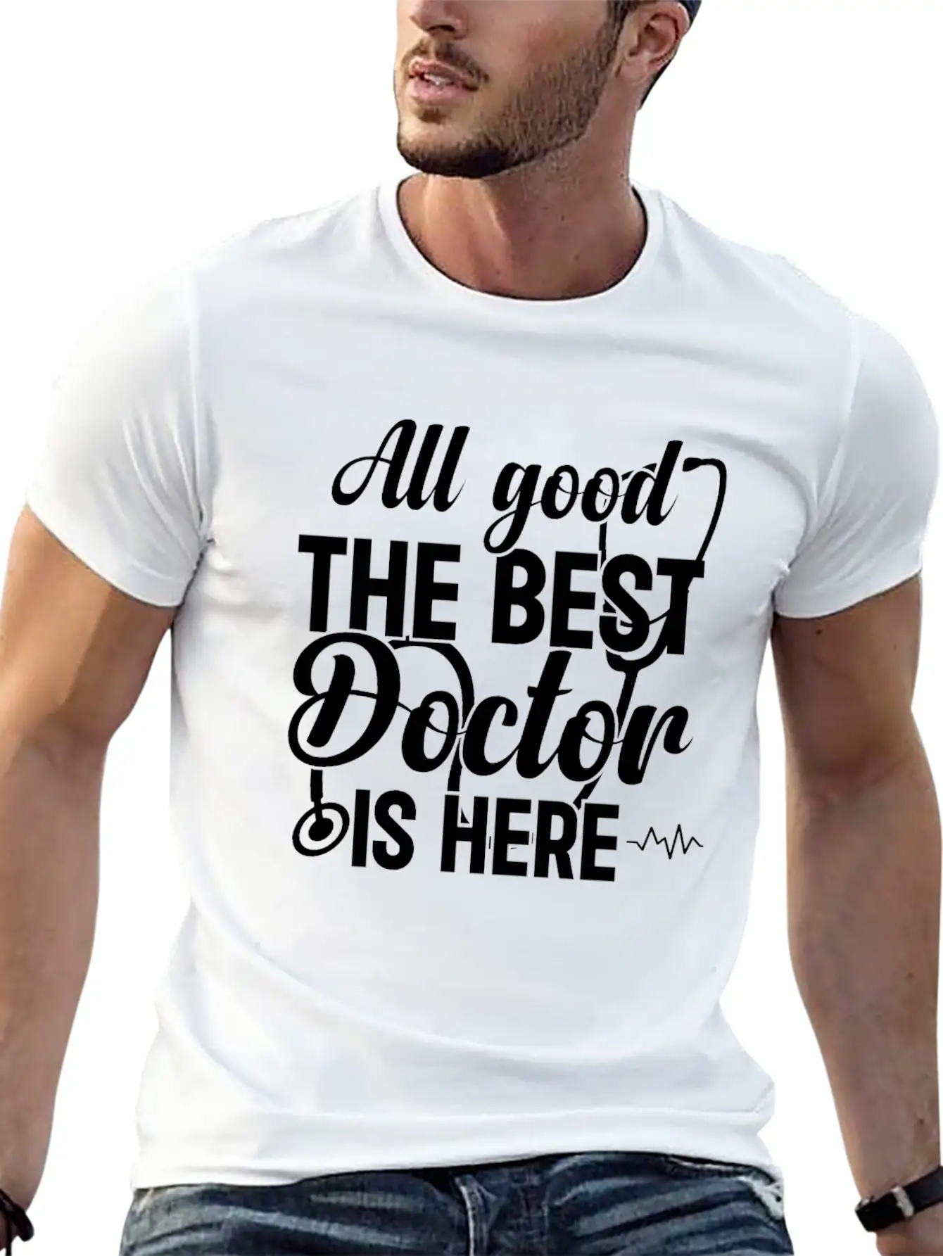 All Good The Best Doctor Is Here - Emergency Docto Lightweight Cotton T-Shirt – Daily Comfort Graphic Shirt