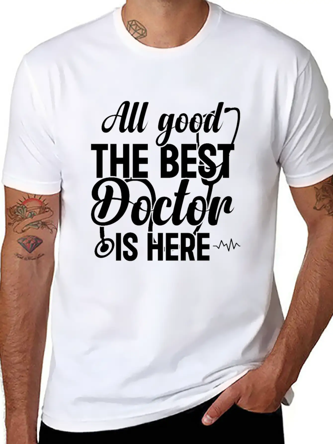 All Good The Best Doctor Is Here - Emergency Docto Lightweight Cotton T-Shirt – Daily Comfort Graphic Shirt