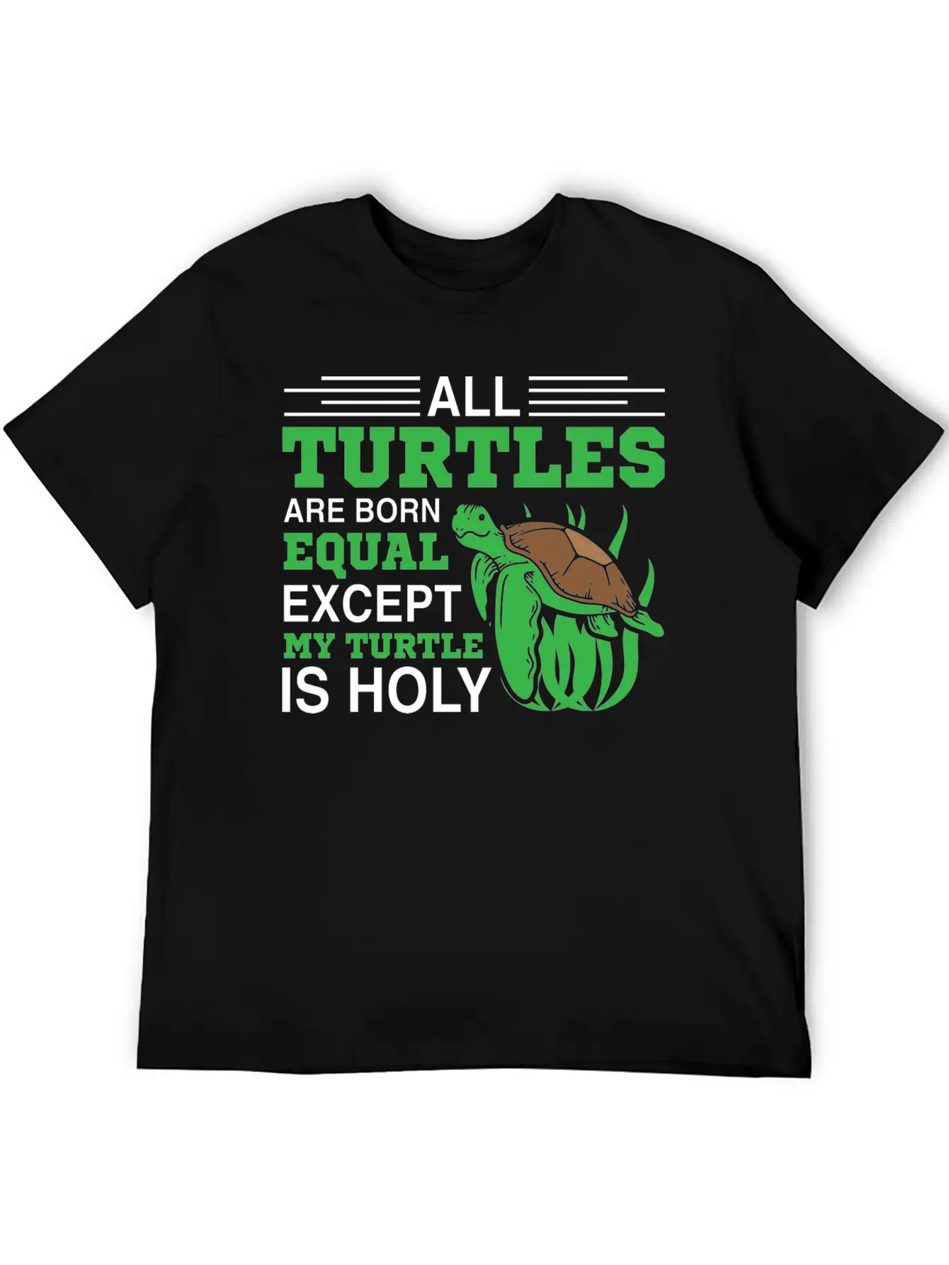 All Turtles Are Born Equal Lightweight Cotton T-Shirt – Daily Comfort Graphic Shirt