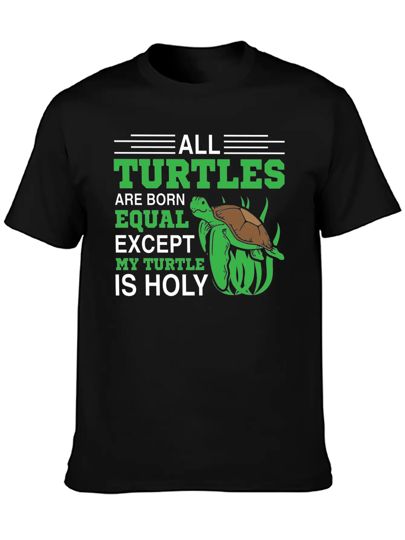 All Turtles Are Born Equal Lightweight Cotton T-Shirt – Daily Comfort Graphic Shirt