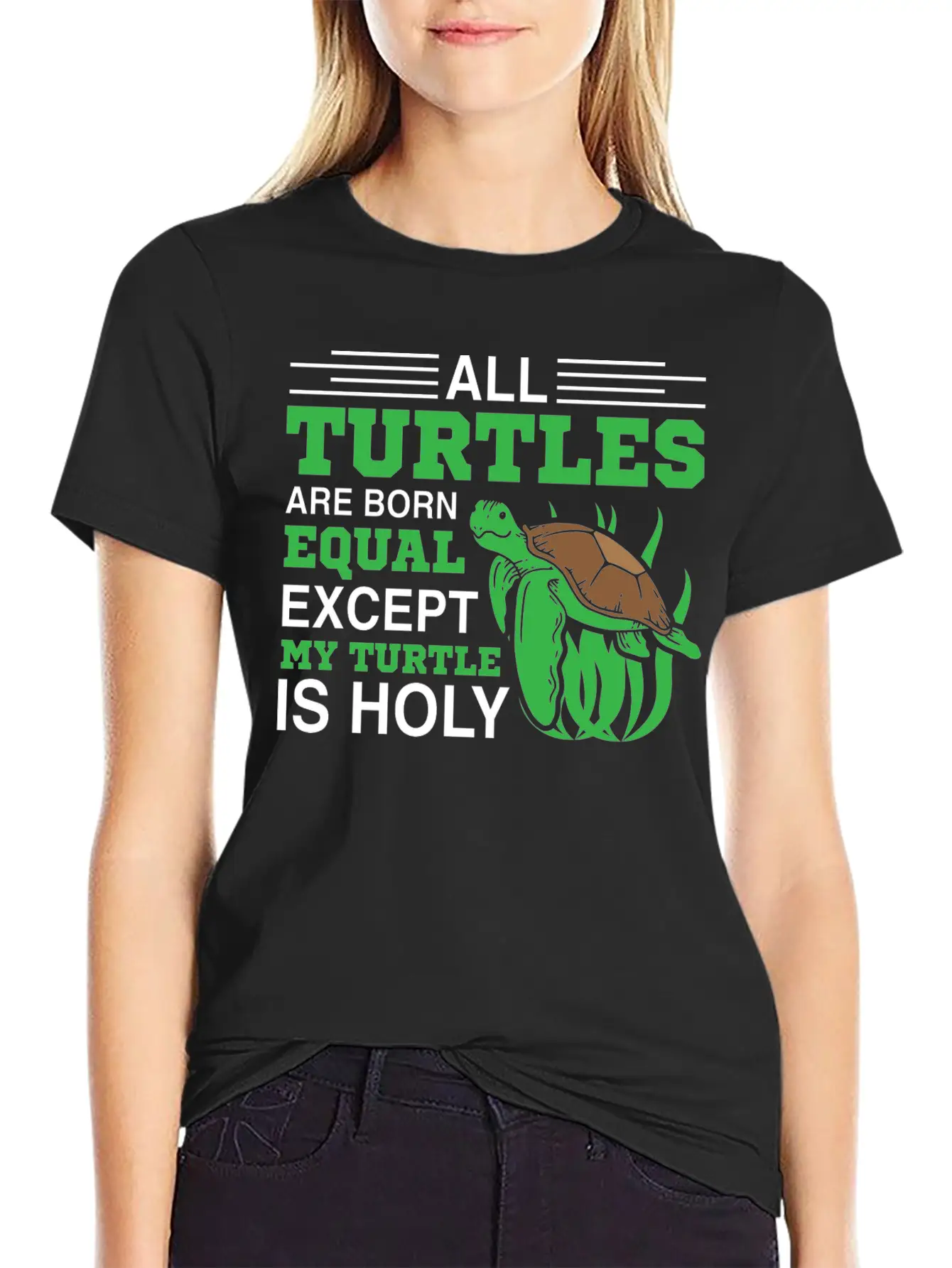 All Turtles Are Born Equal Lightweight Cotton T-Shirt – Daily Comfort Graphic Shirt