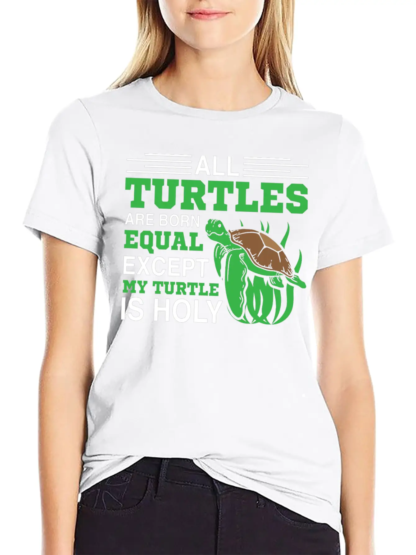 All Turtles Are Born Equal Lightweight Cotton T-Shirt – Daily Comfort Graphic Shirt