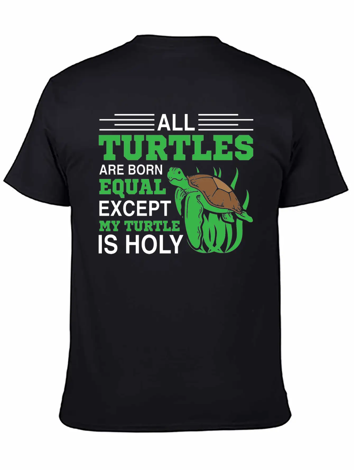 All Turtles Are Born Equal Lightweight Cotton T-Shirt – Daily Comfort Graphic Shirt