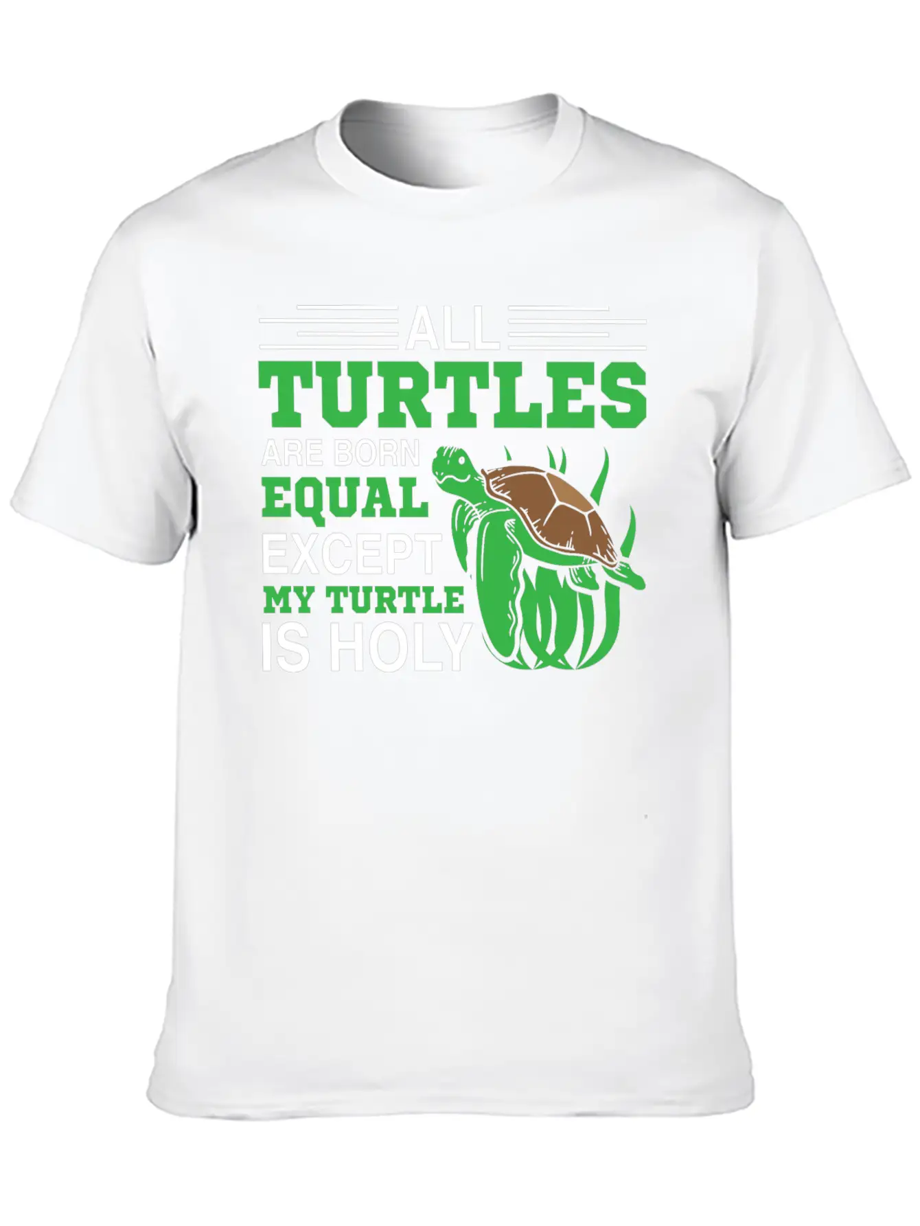All Turtles Are Born Equal Lightweight Cotton T-Shirt – Daily Comfort Graphic Shirt