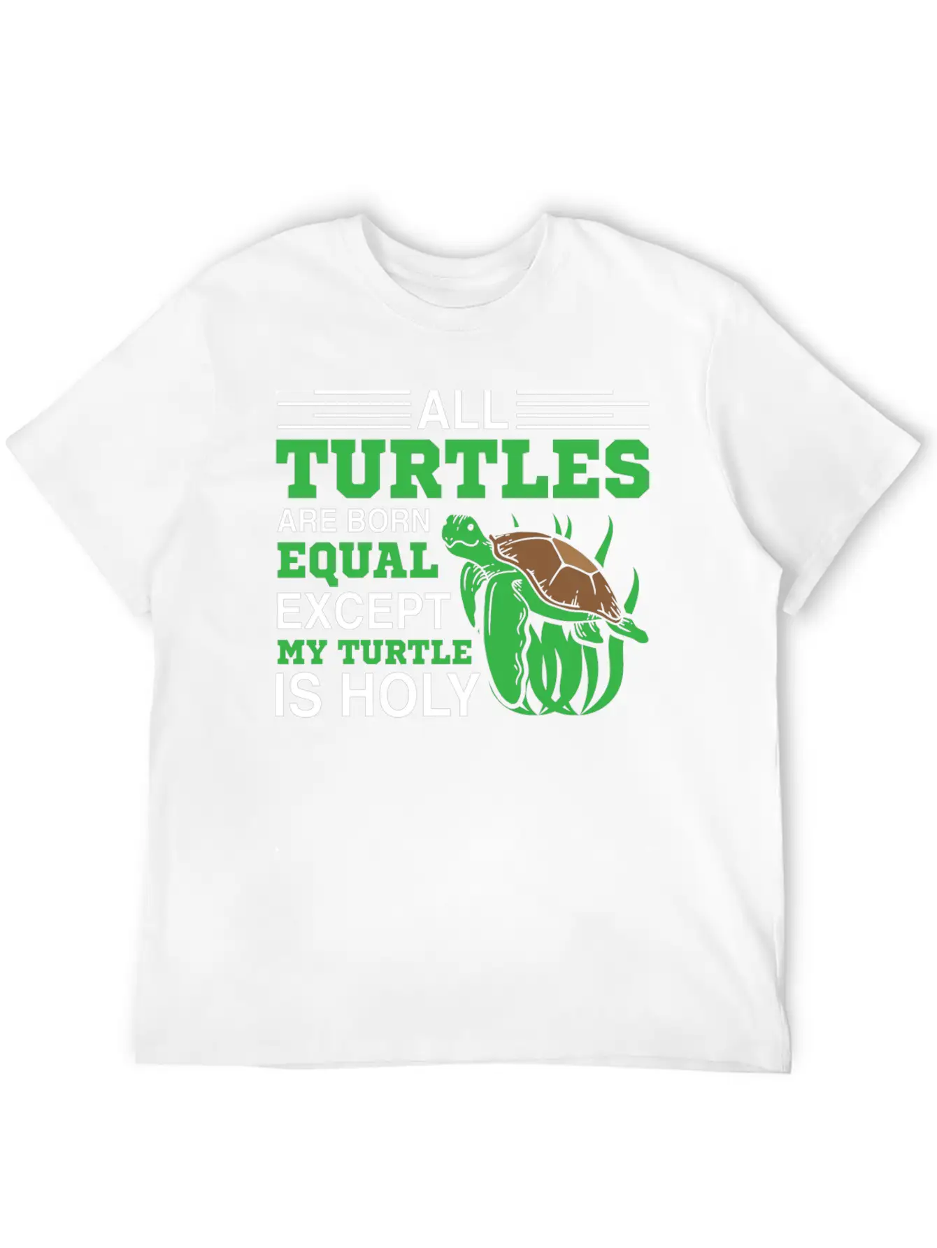 All Turtles Are Born Equal Lightweight Cotton T-Shirt – Daily Comfort Graphic Shirt