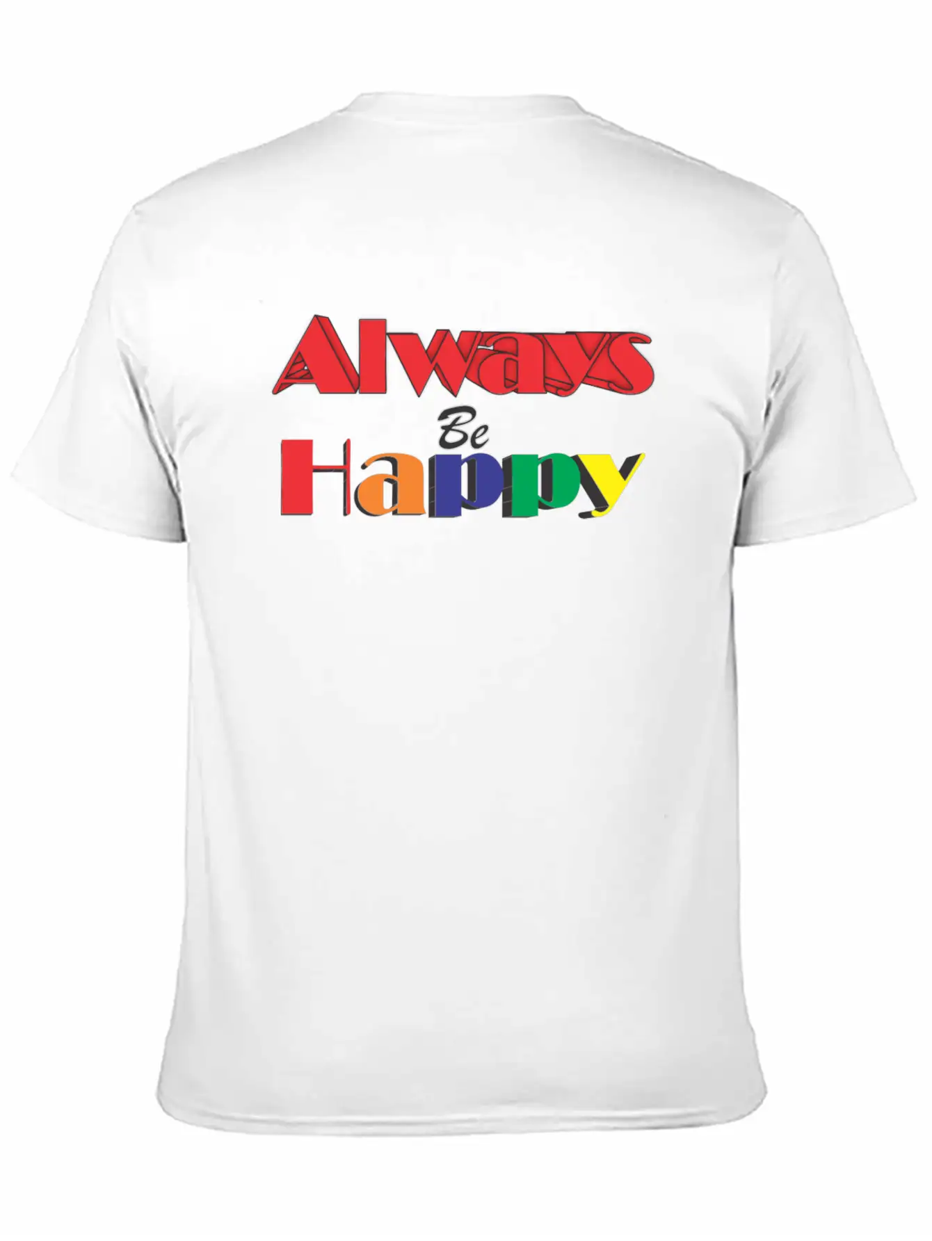 Always Happy Lightweight Cotton T-Shirt – Daily Comfort Graphic Shirt