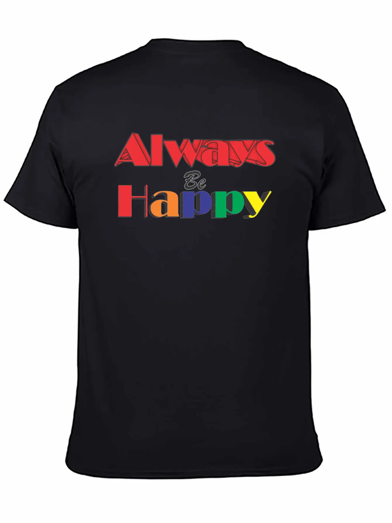 Always Happy Lightweight Cotton T-Shirt – Daily Comfort Graphic Shirt