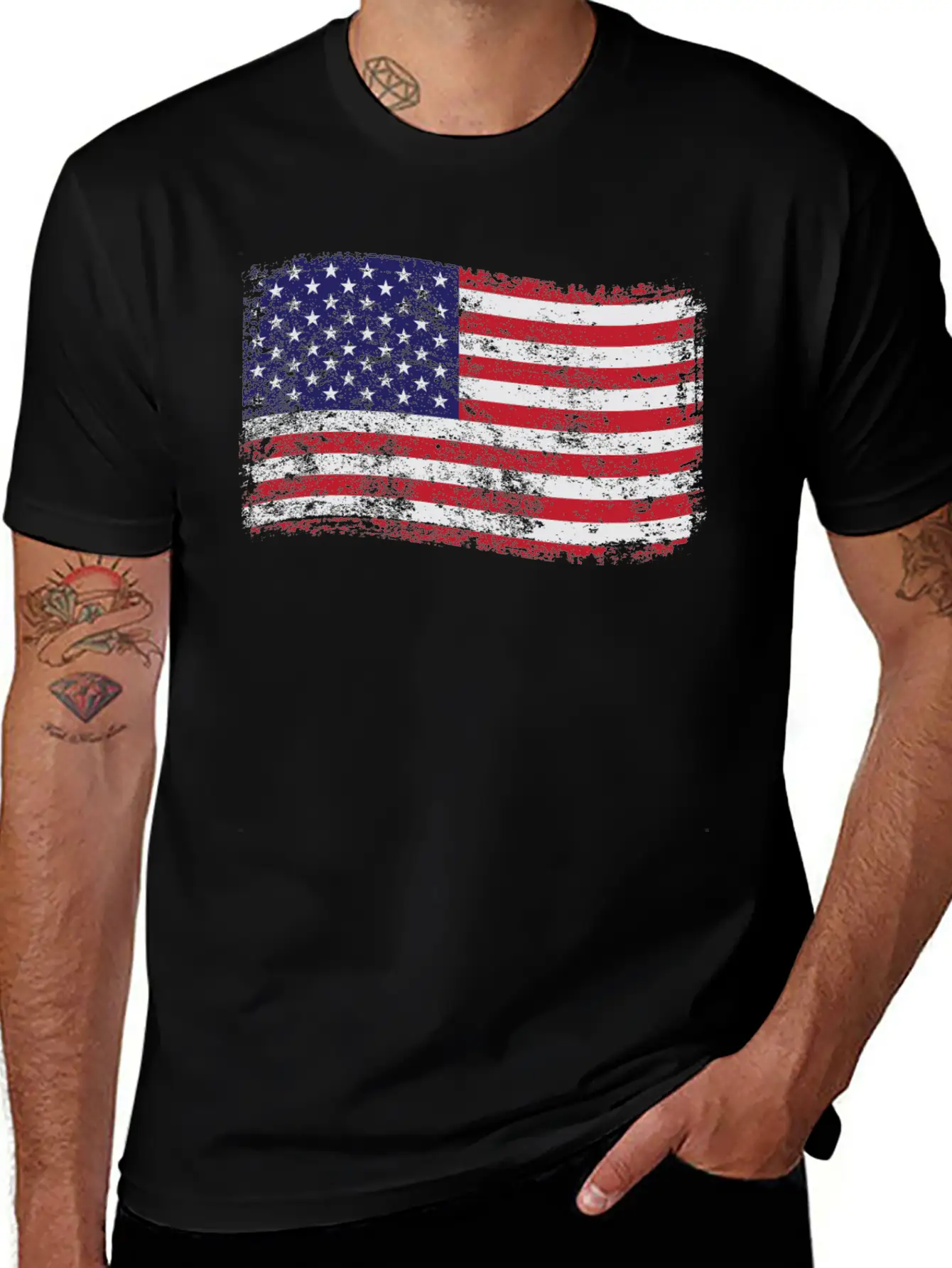 American Flag Shirt Lightweight Cotton T-Shirt – Daily Comfort Graphic Shirt