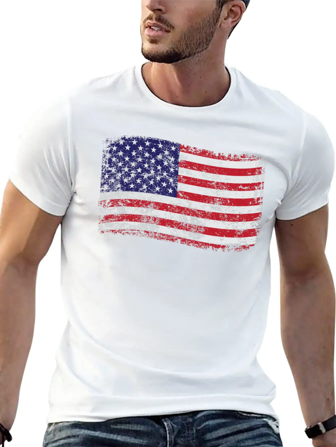 American Flag Shirt Lightweight Cotton T-Shirt – Daily Comfort Graphic Shirt