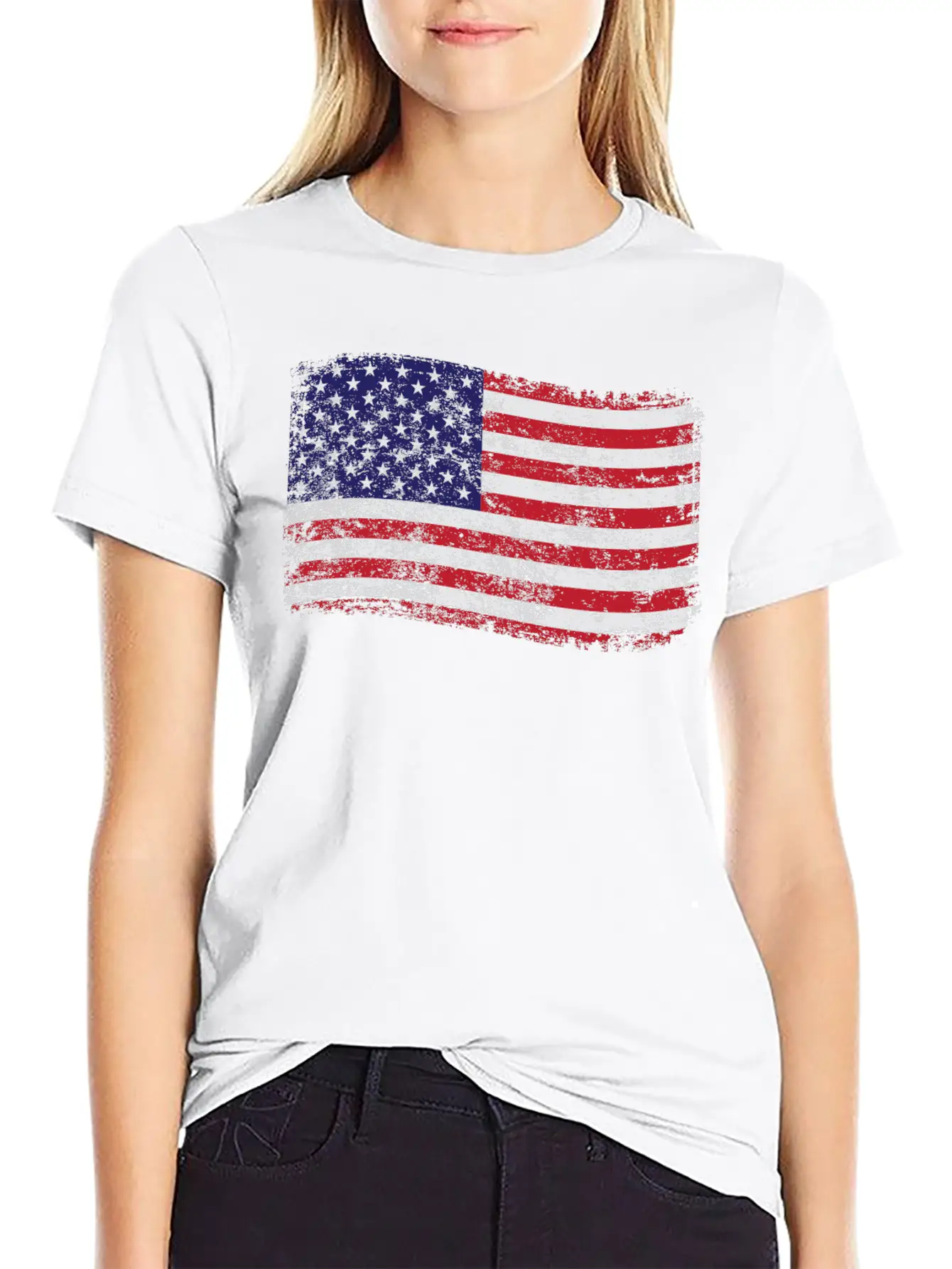 American Flag Shirt Lightweight Cotton T-Shirt – Daily Comfort Graphic Shirt