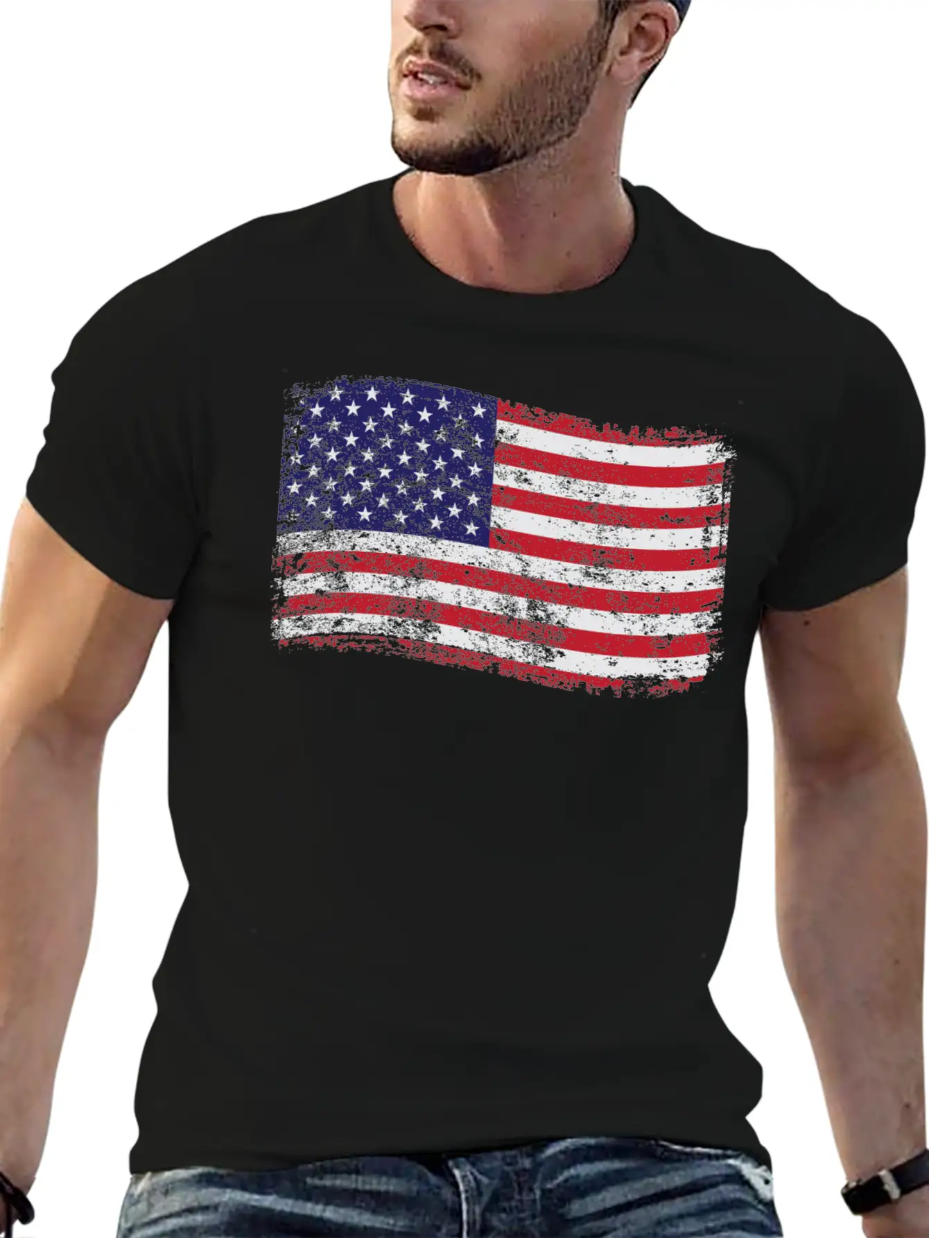 American Flag Shirt Lightweight Cotton T-Shirt – Daily Comfort Graphic Shirt
