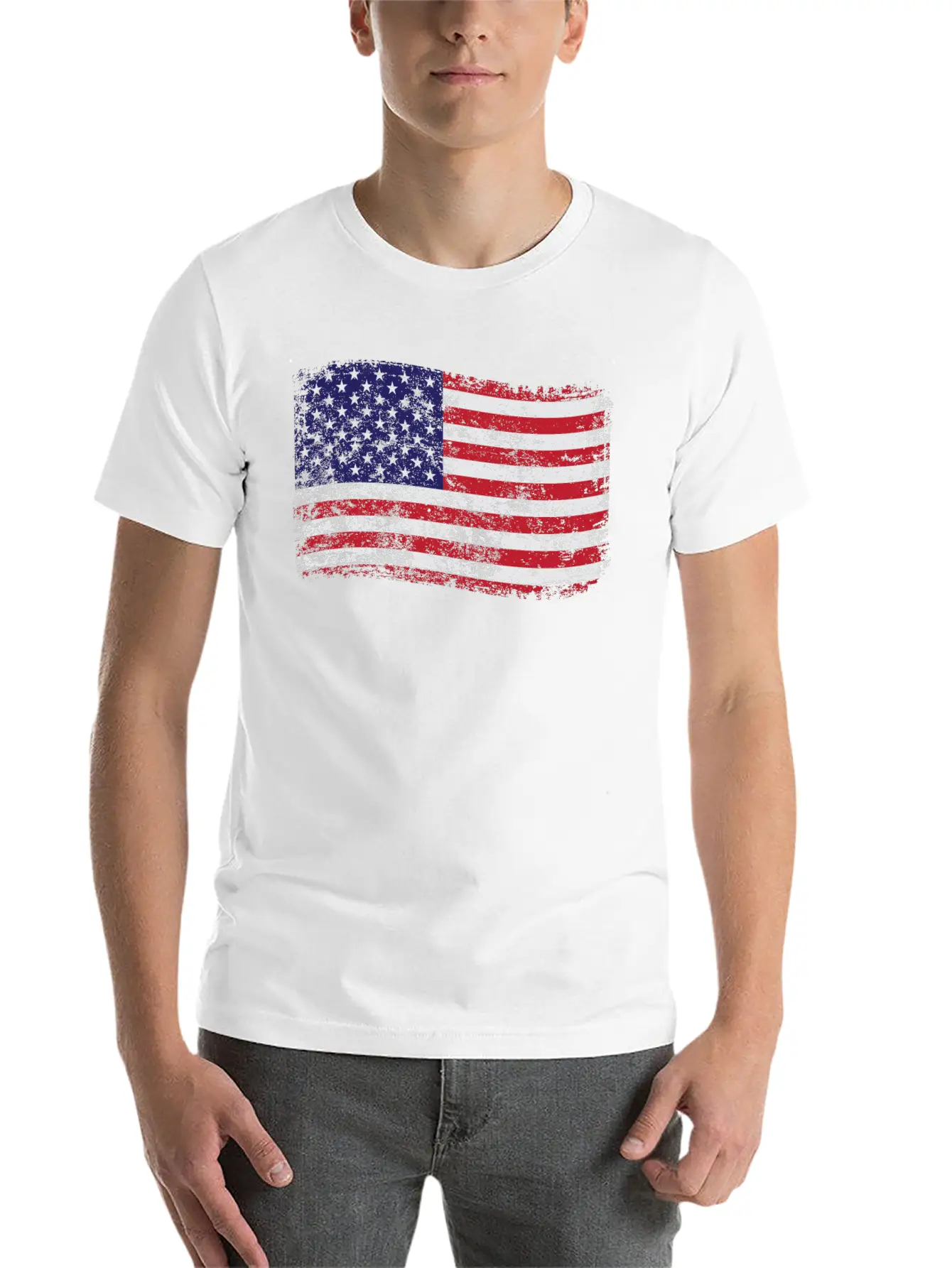 American Flag Shirt Lightweight Cotton T-Shirt – Daily Comfort Graphic Shirt