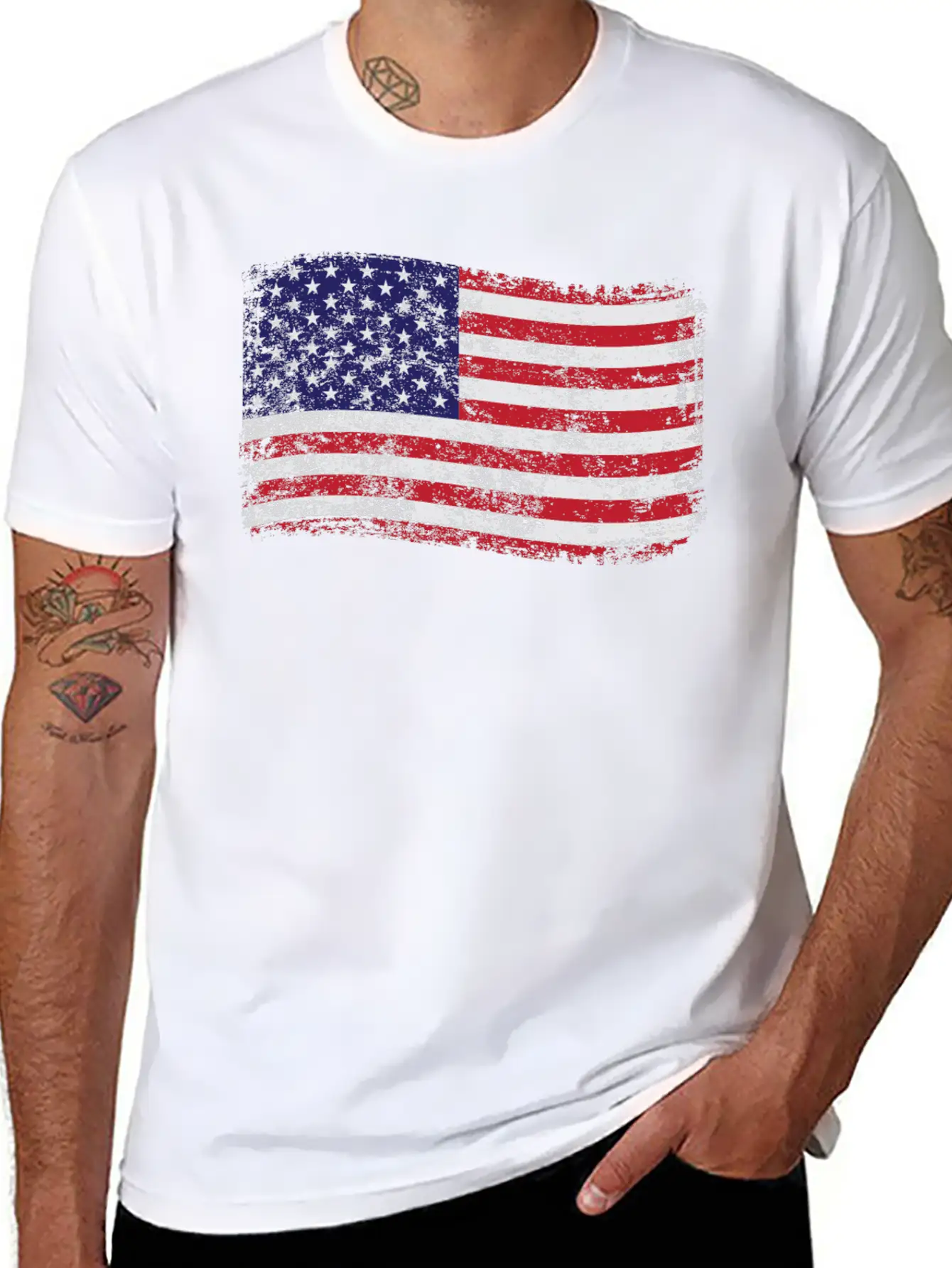 American Flag Shirt Lightweight Cotton T-Shirt – Daily Comfort Graphic Shirt