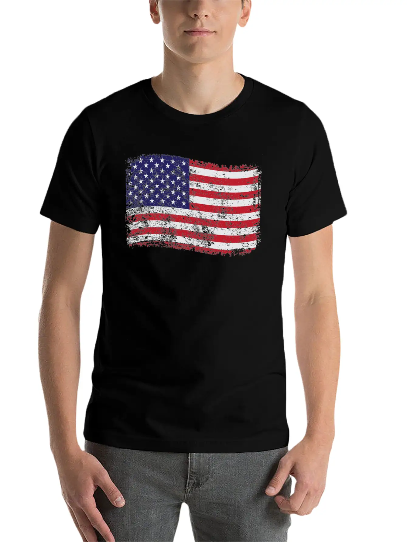 American Flag Shirt Lightweight Cotton T-Shirt – Daily Comfort Graphic Shirt