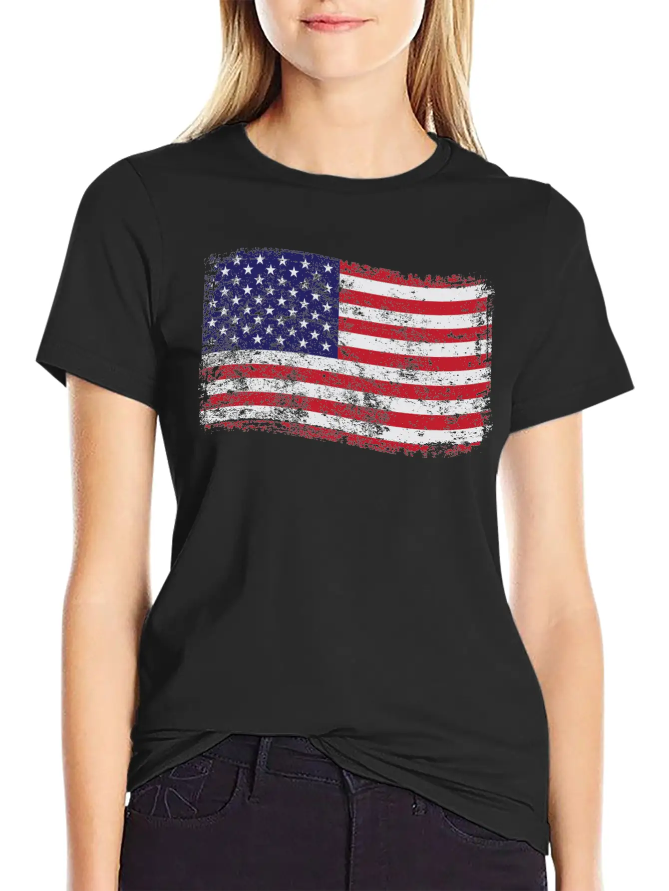 American Flag Shirt Lightweight Cotton T-Shirt – Daily Comfort Graphic Shirt