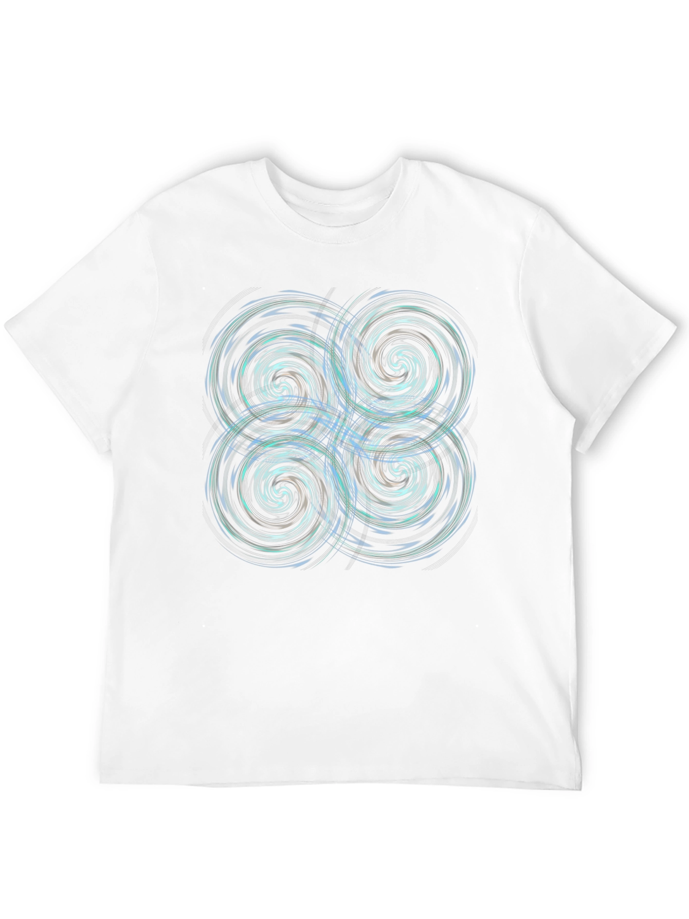 Whirlwind Vortex Graphic Tee - Black Cotton Blend