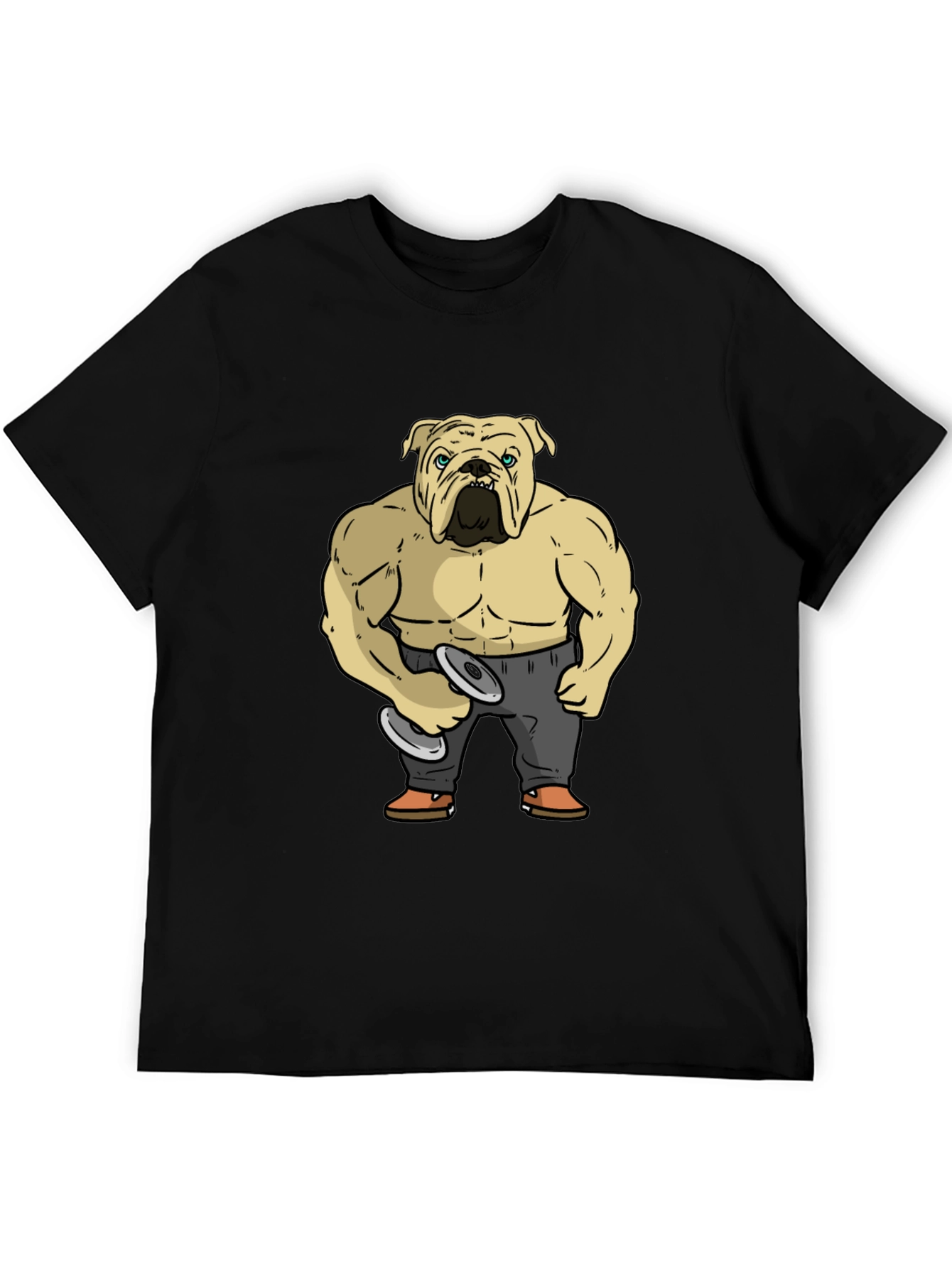 Bulldog Bodybuilder Graphic T-Shirt