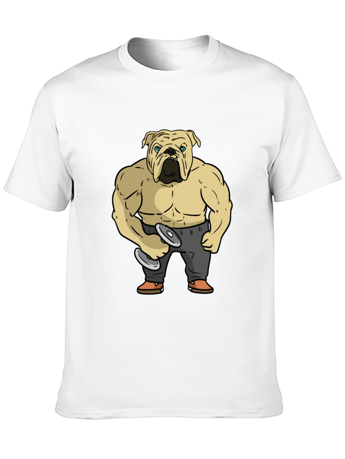 Bulldog Bodybuilder Graphic T-Shirt