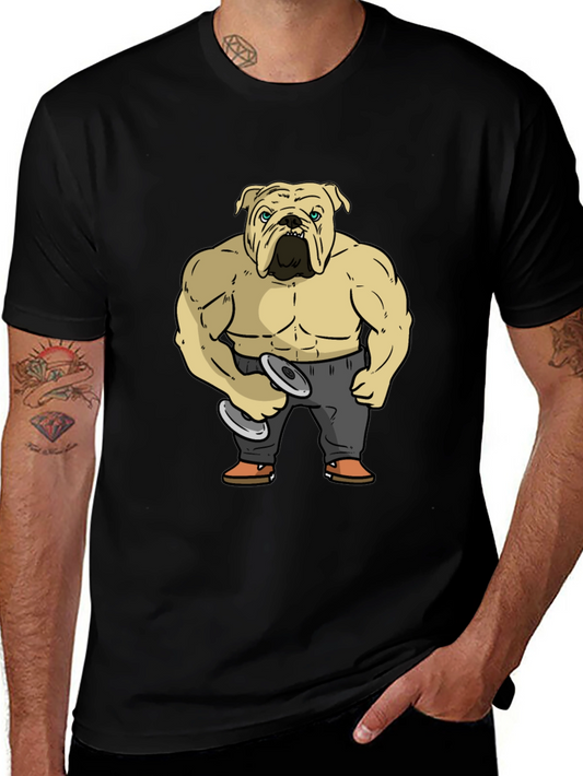 Bulldog Bodybuilder Graphic T-Shirt