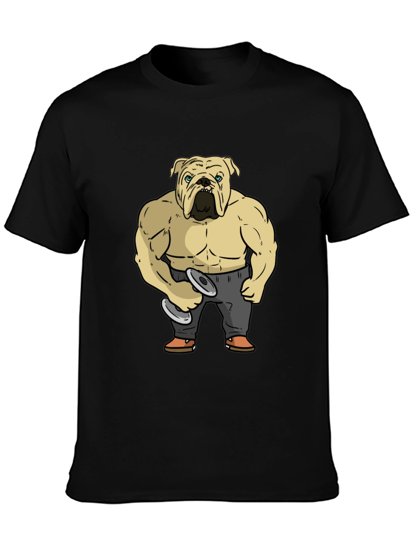 Bulldog Bodybuilder Graphic T-Shirt