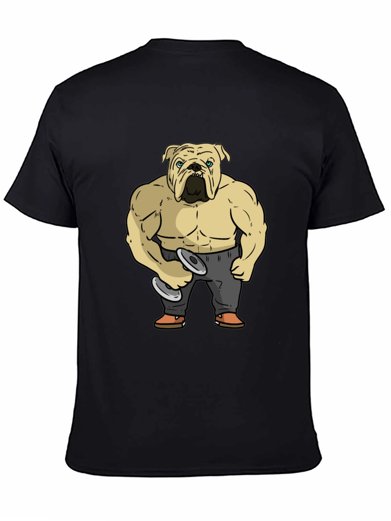 Bulldog Bodybuilder Graphic T-Shirt