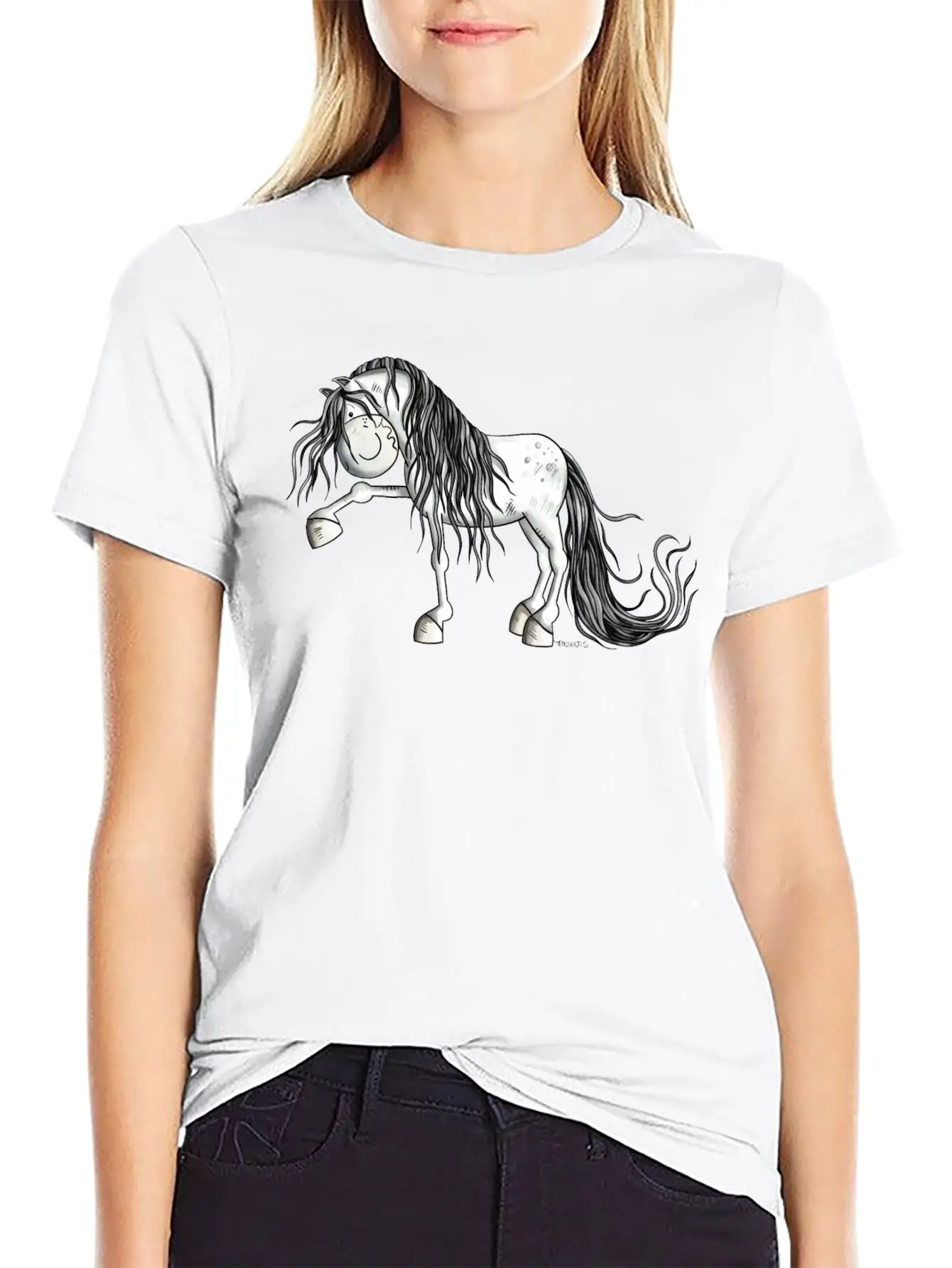 Andalusian Horse - Pura Raza - Horses - Gift Lightweight Cotton T-Shirt – Daily Comfort Graphic Shirt