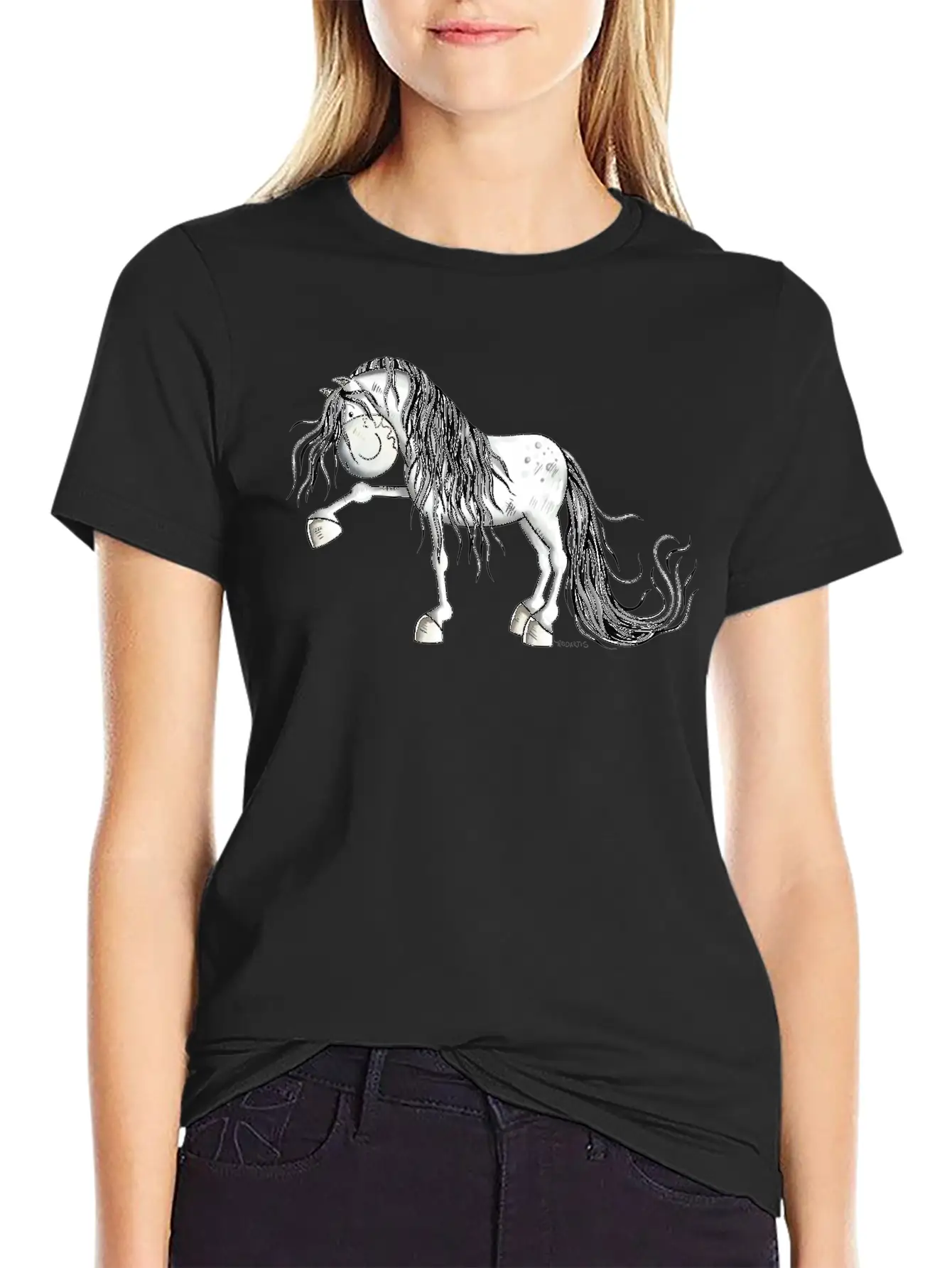 Andalusian Horse - Pura Raza - Horses - Gift Lightweight Cotton T-Shirt – Daily Comfort Graphic Shirt