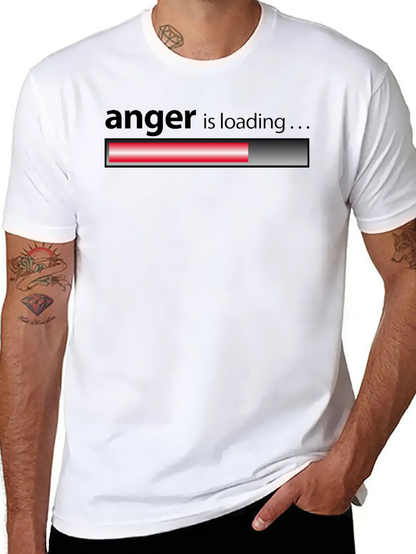 Anger Is Loading / Anger / Fury Lightweight Cotton T-Shirt – Daily Comfort Graphic Shirt
