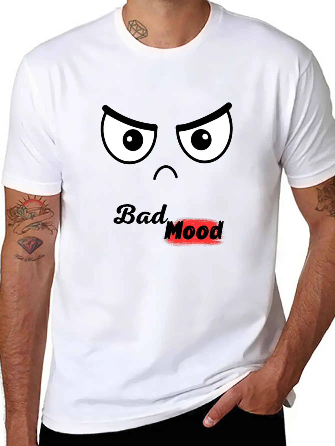 Angry Lightweight Cotton T-Shirt – Daily Comfort Graphic Shirt
