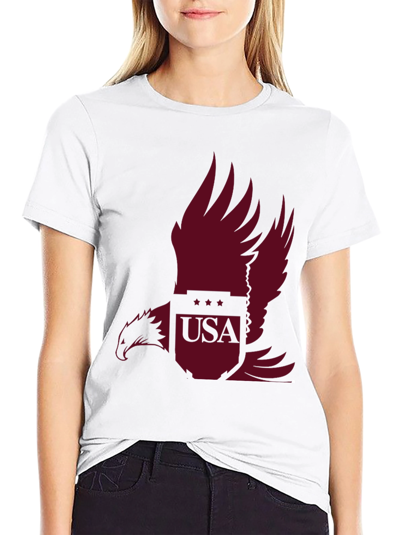 USA Eagle Graphic Tee - Patriotic Style