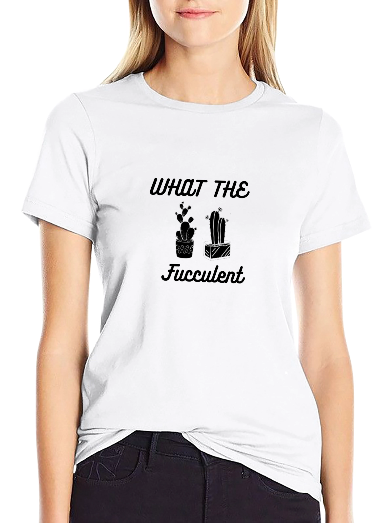 What The Fucculent Black Graphic Tee