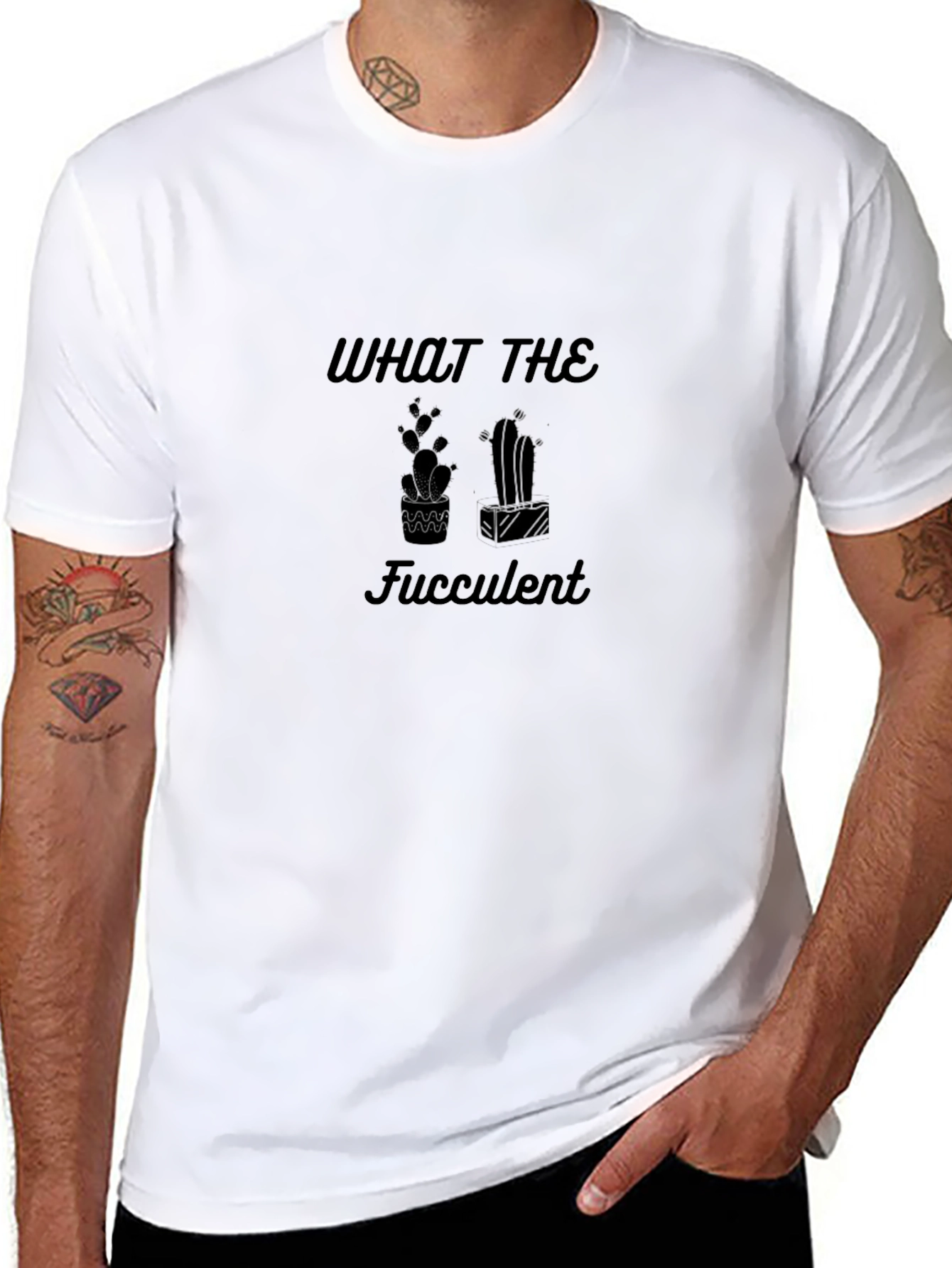 What The Fucculent Black Graphic Tee