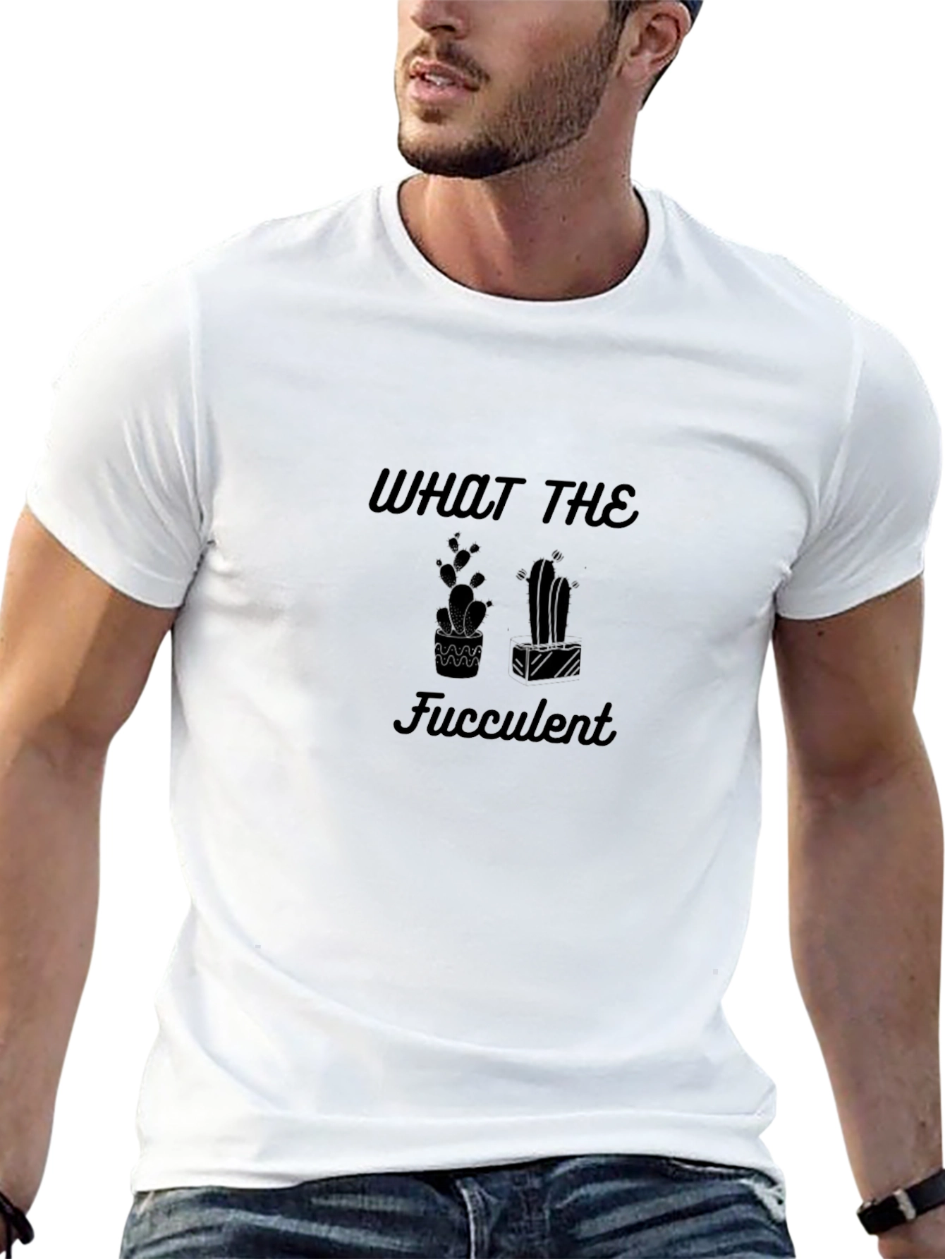 What The Fucculent Black Graphic Tee